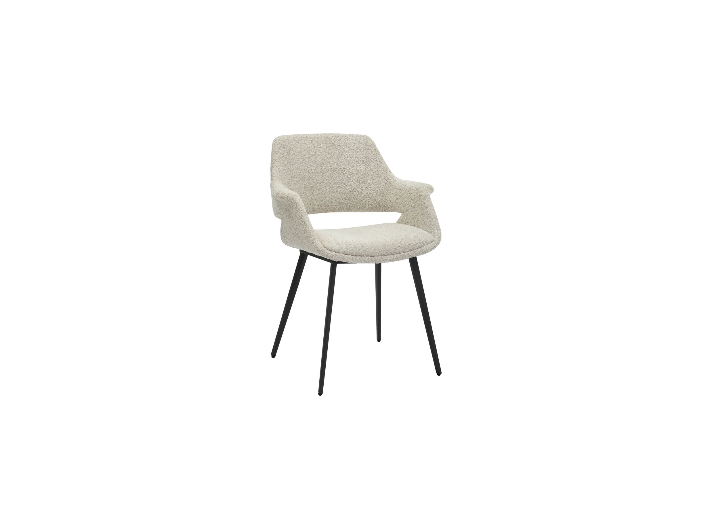 Chaise Marcelo bouclé beige - Chaise Marcelo 58x57x81cm - bouclé - beige