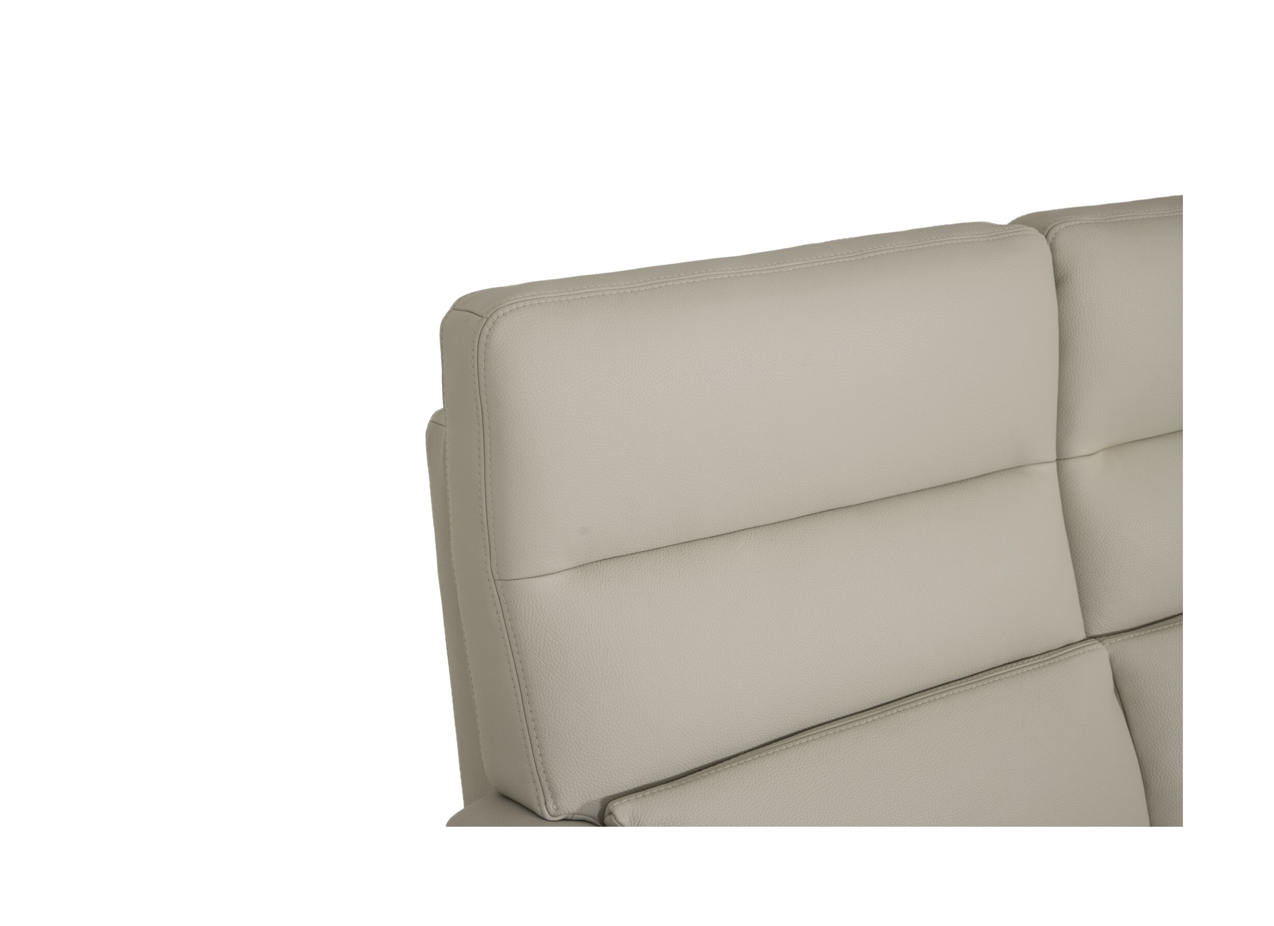 Detailfoto - Zetel Ardo 3+2+1-zit - leder - beige met relax