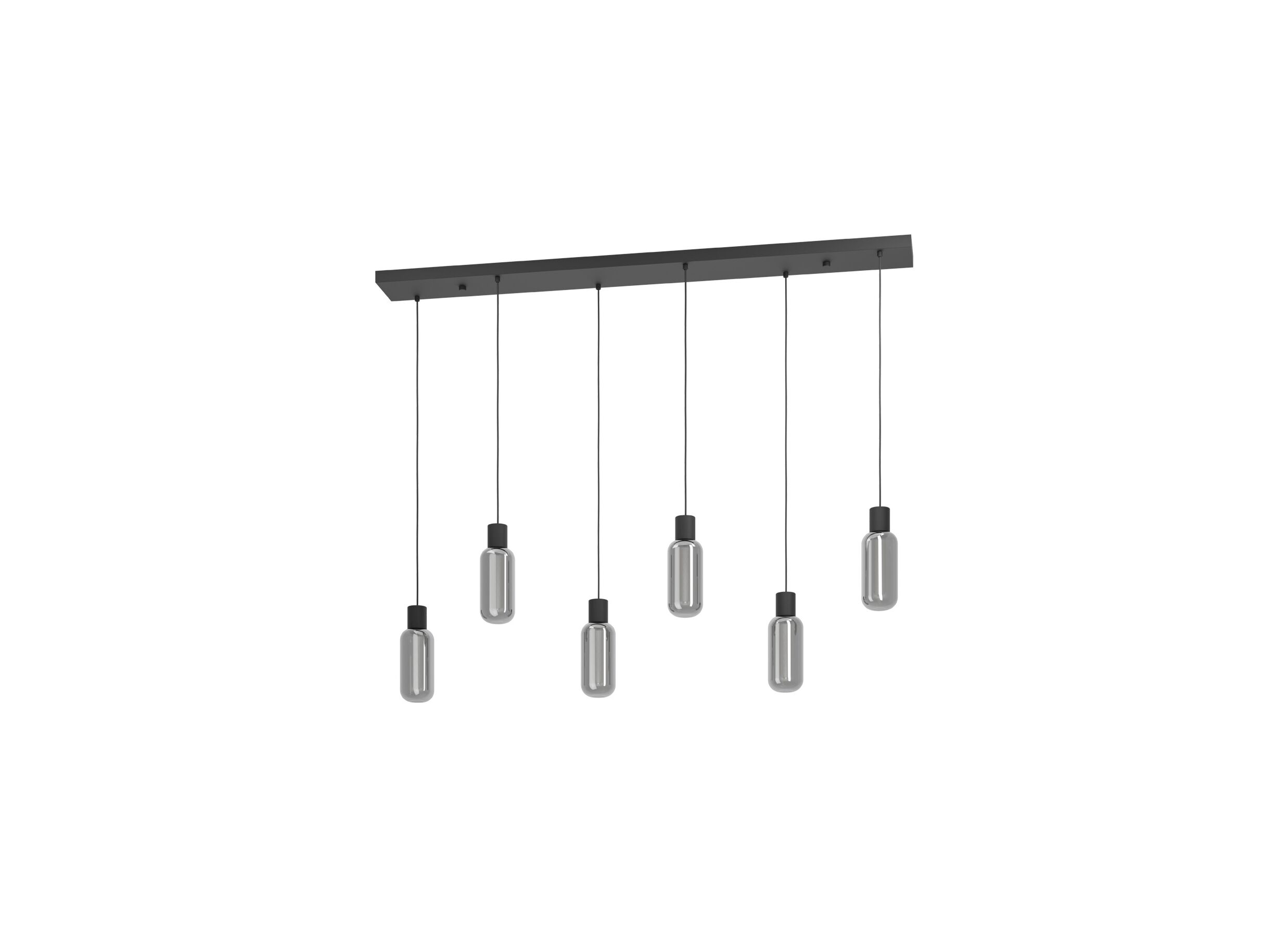 Hanglamp Maione 138x14cm 4W E27 staal zwart - Suspension Maione 138x14cm 4W E27 acier noir