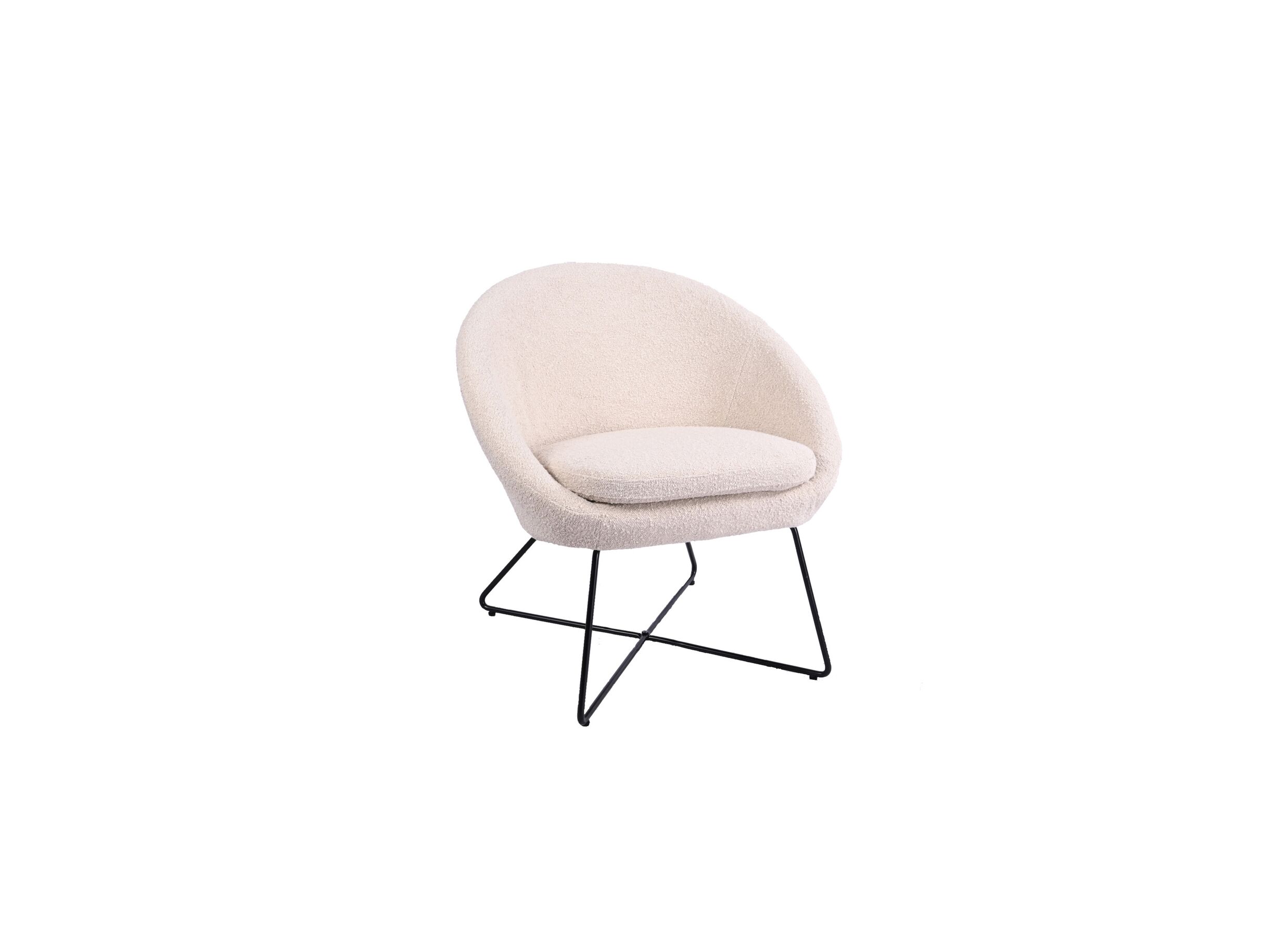 Fauteuil Juice bouclé beige - Fauteuil Juice 70x69x73,50cm - bouclé - beige