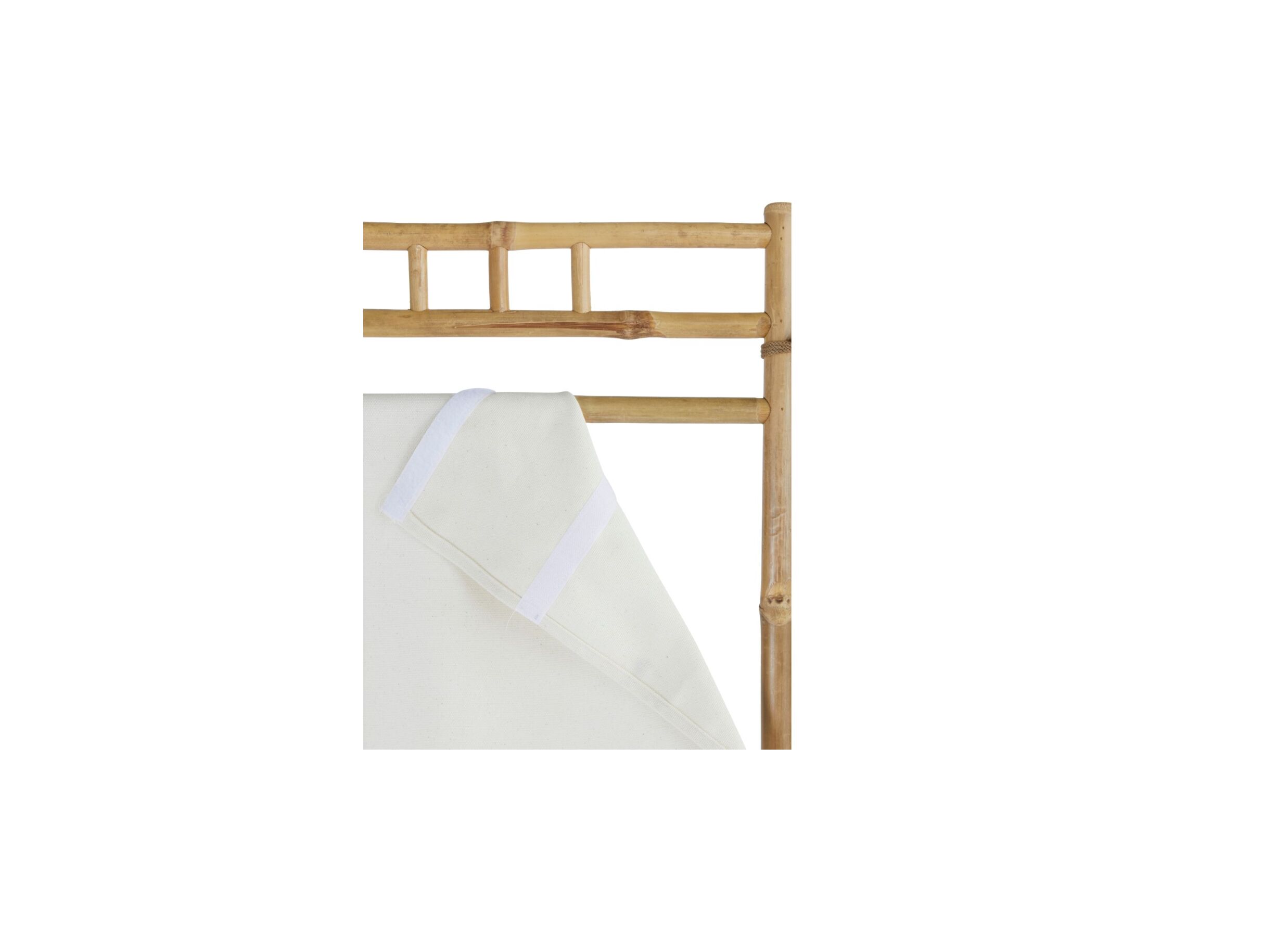Detail - Paravent Kael 135,5cm - bambou/tissu - naturel/beige