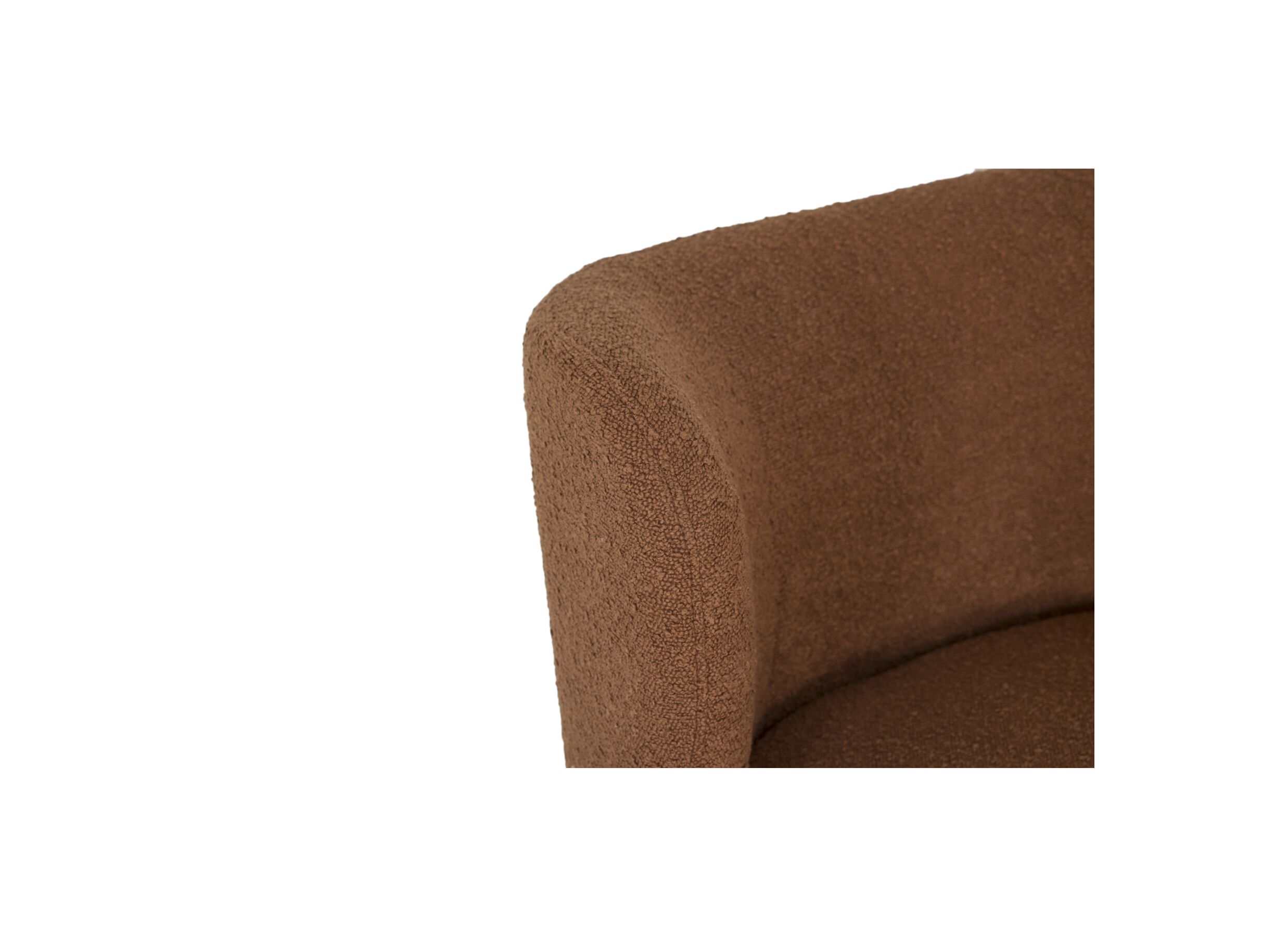 Detailfoto - Oorfauteuil Kerry 70x70x76cm - bouclé - roest