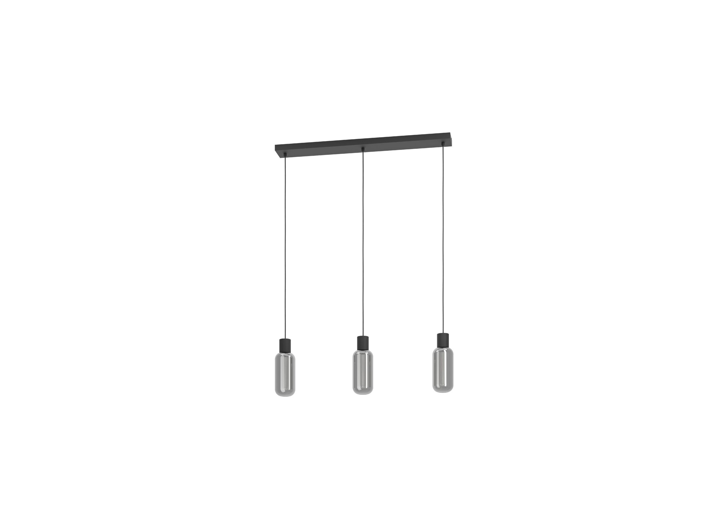 Plus Important - Suspension Maione 77x9cm 4W E27 acier noir