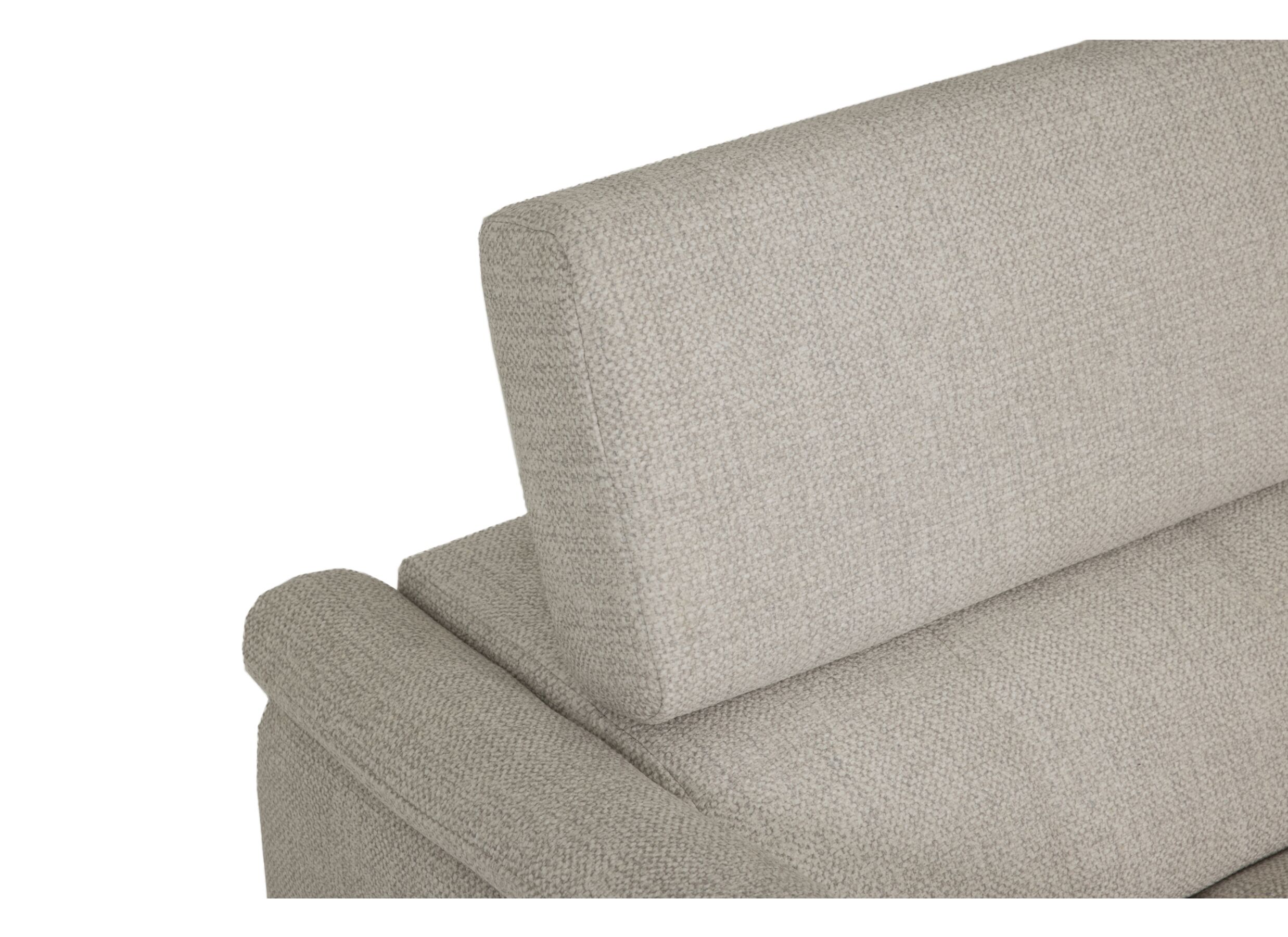Detail - Canapé d'angle Oltens 281x228cm - tissu - beige avec relax
