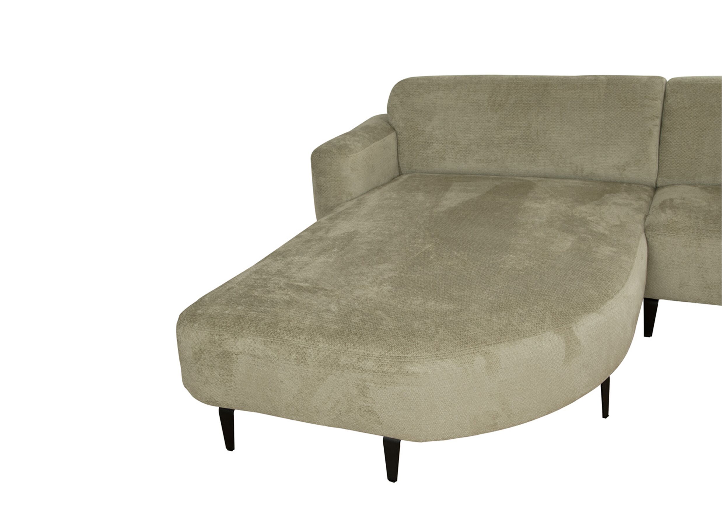 Detail - Canapé d'angle Leif 332x207cm - tissu - vert