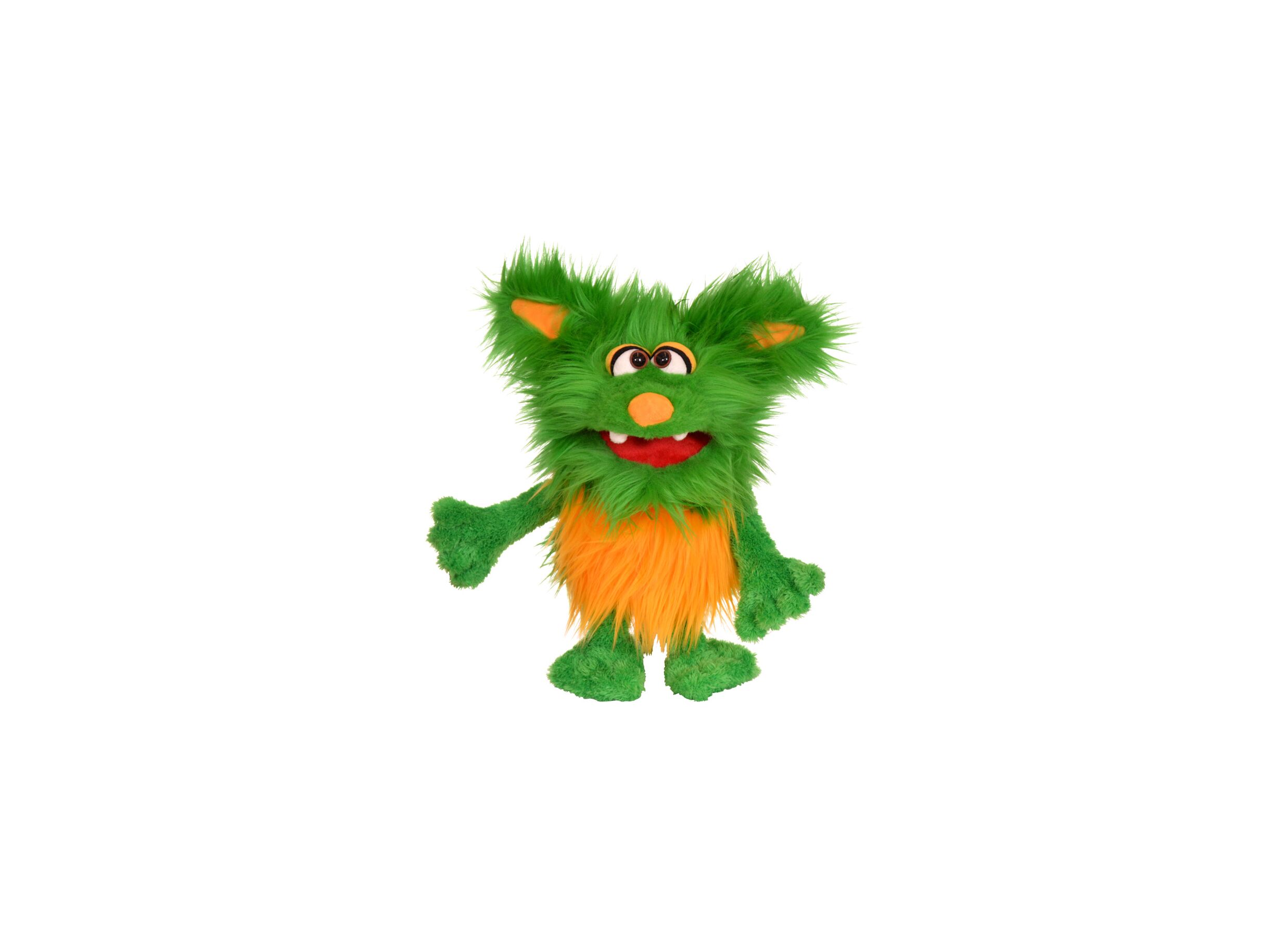 Handpop Monster to go Schotter H33cm - polyester - geel/groen - Marionnette à main Monster to go Schotter H33cm - polyester - jaune/vert