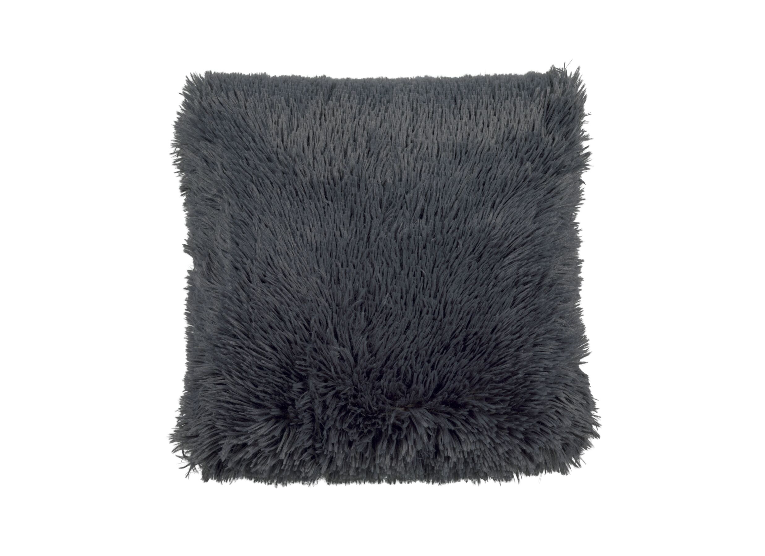 Coussin Fluffy 45x45cm gris foncé - Coussin Fluffy 45x45cm - tissu - gris foncé