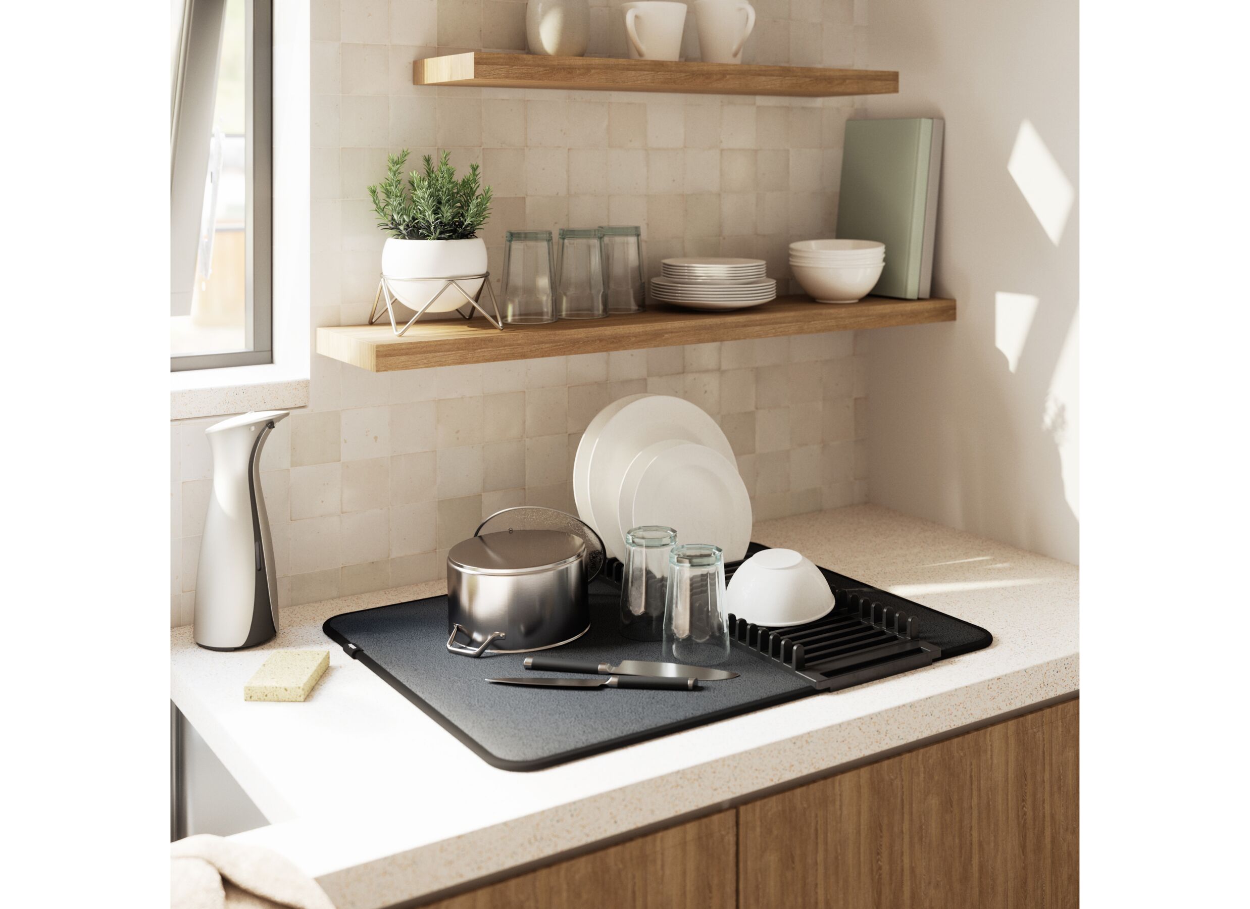 Foto ambiance - Tapis drainant Udry noir mat
