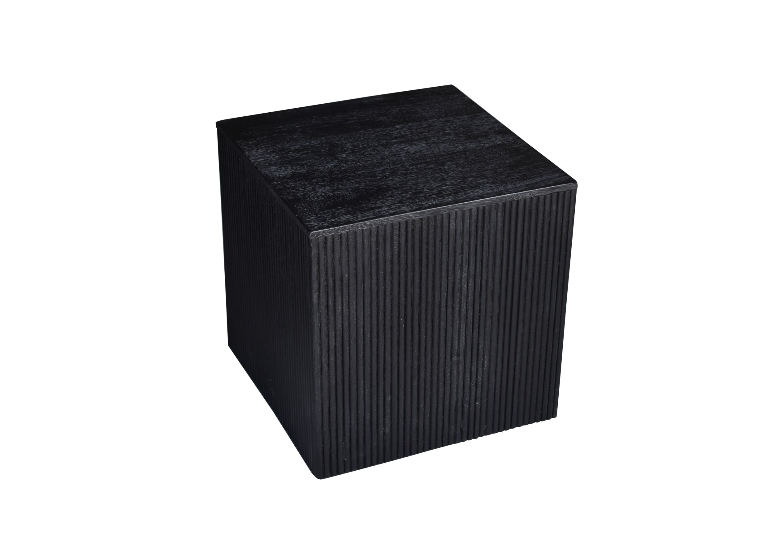 Detail - Table basse Davide 50x50cm - bois massif - noir