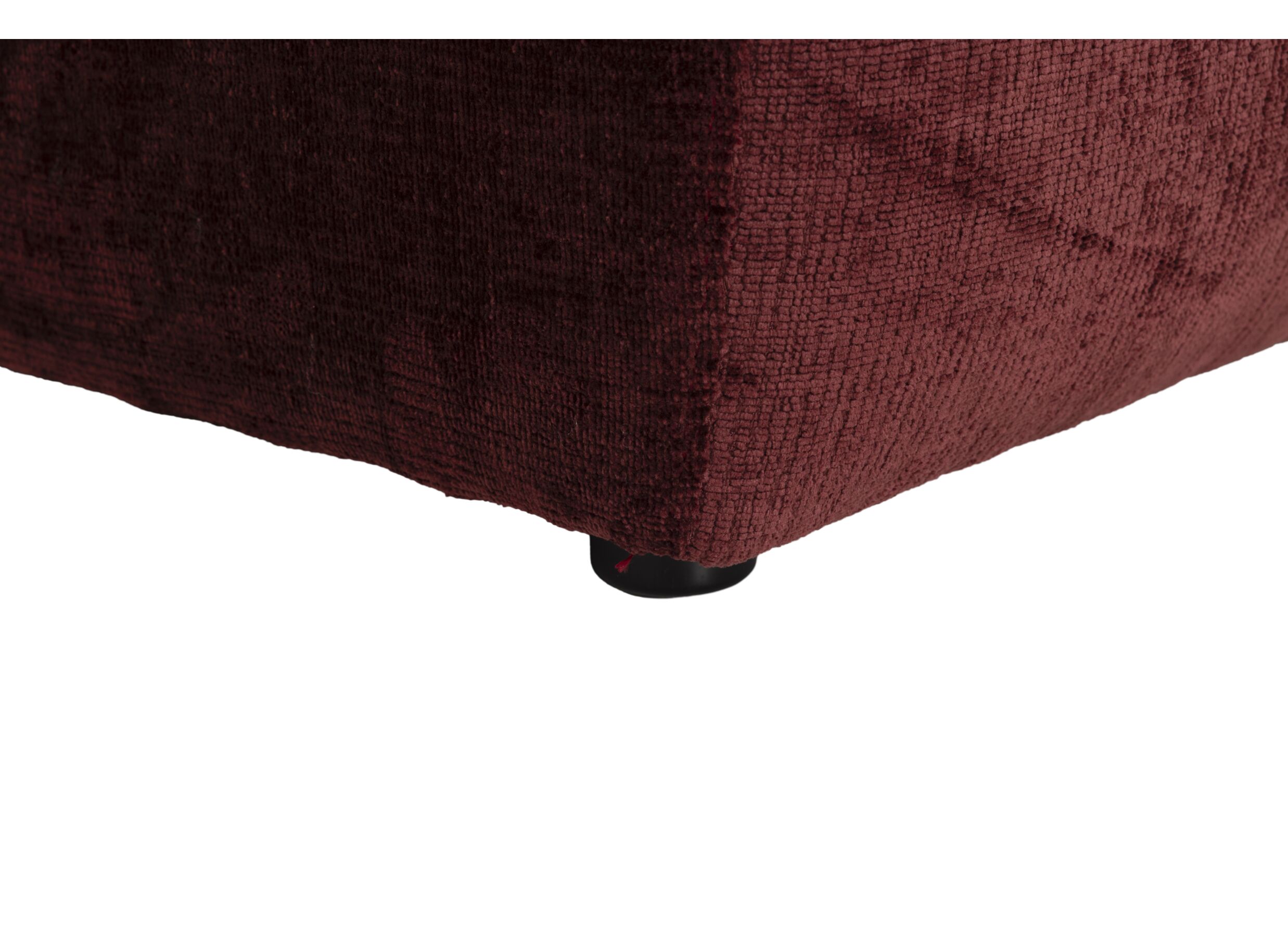 Detail - Canapé d'angle Musigny 315x165cm - chenille - bordeaux