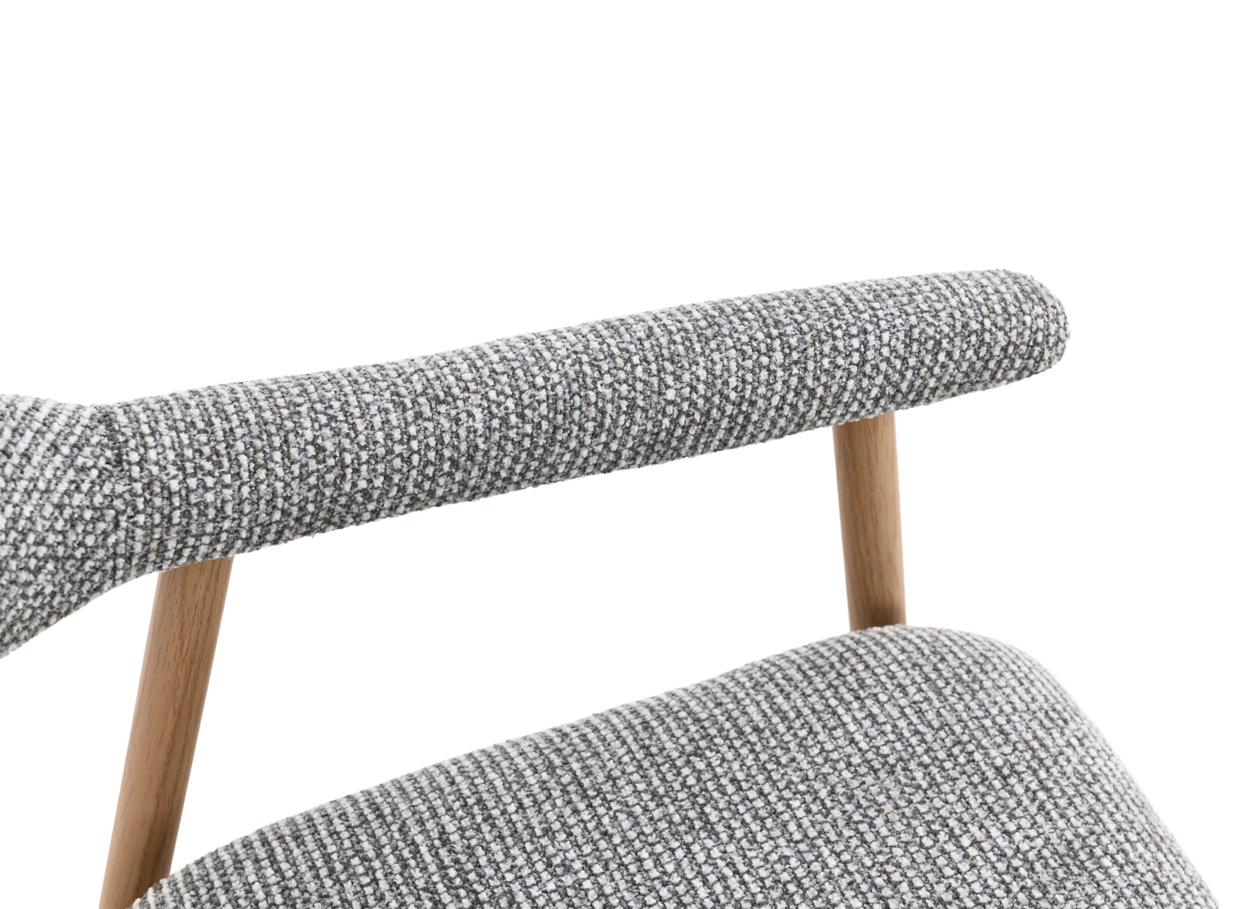 Detail - Chaise Alia 58x59x76cm - tissu - gris