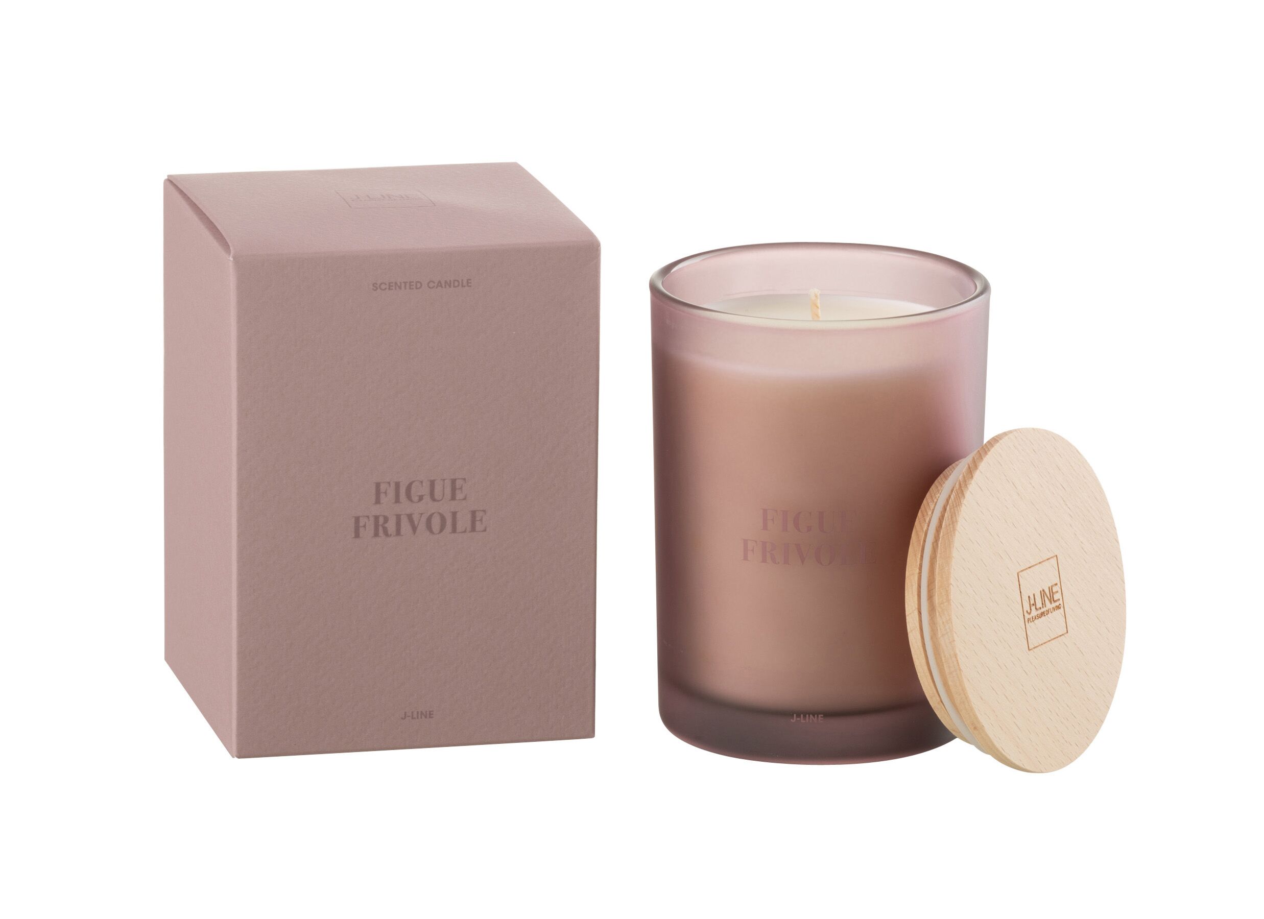 Plus Important - Bougie parfumée Figue Frivole Ø8,5x12,5cm - verre/paraffine - rose