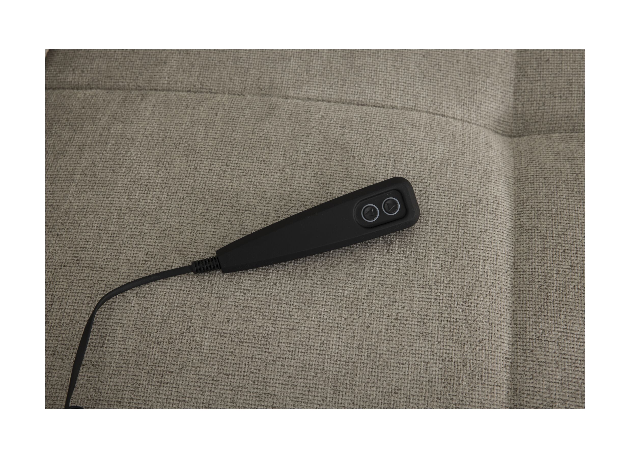 Detail - Canapé d'angle Naja 353x255cm - tissu - desert avec fonction lit et réglage de la profondeur du siège