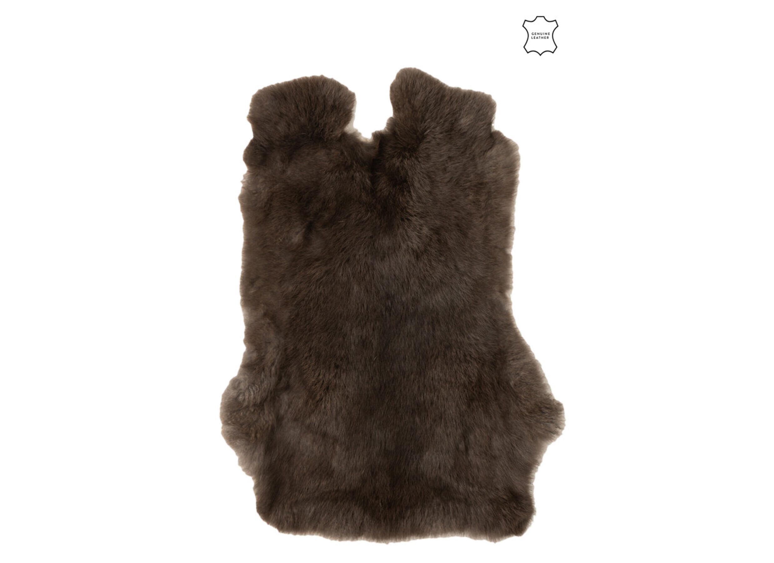 Konijnenvacht 34x45cm - donkerbruin - Fourrure de lapin 34x45cm - brun foncé