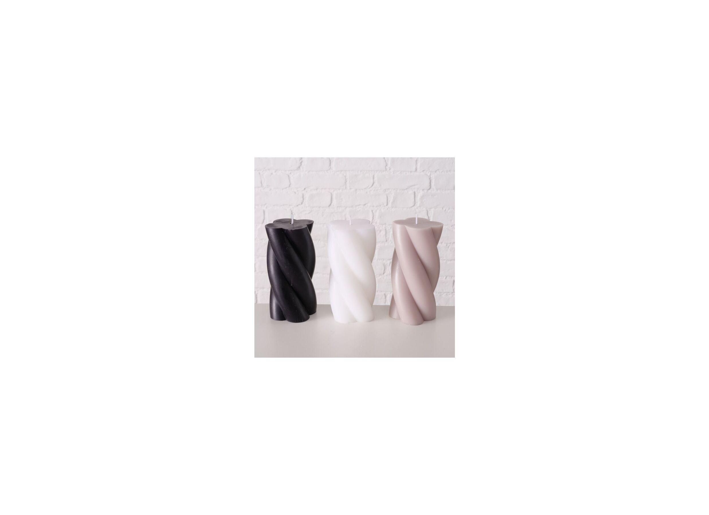 Foto ambiance - Bougie Twist noir blanc gris