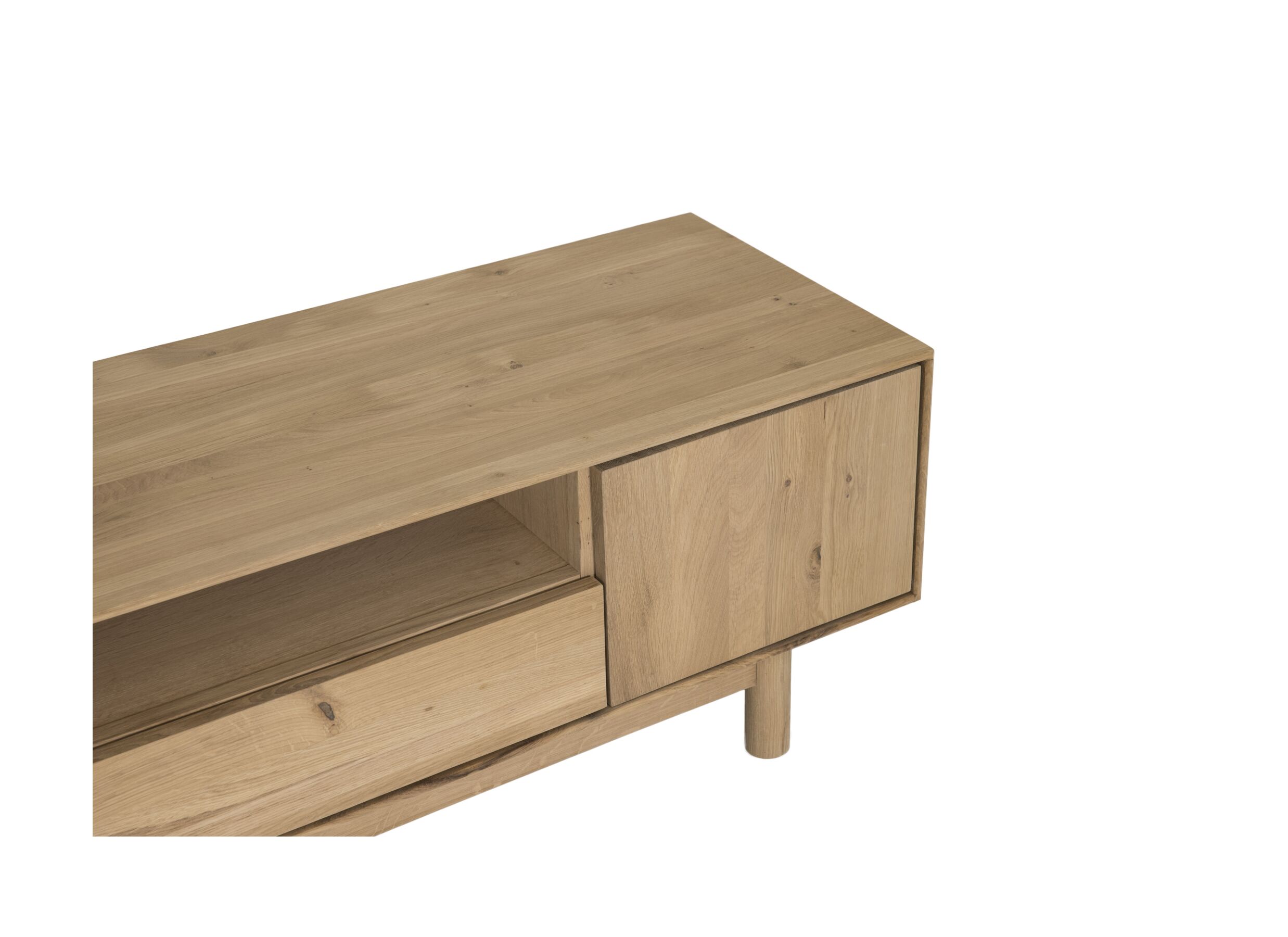 Detail - Meuble TV Summer 150cm - chêne massif & décor - naturel