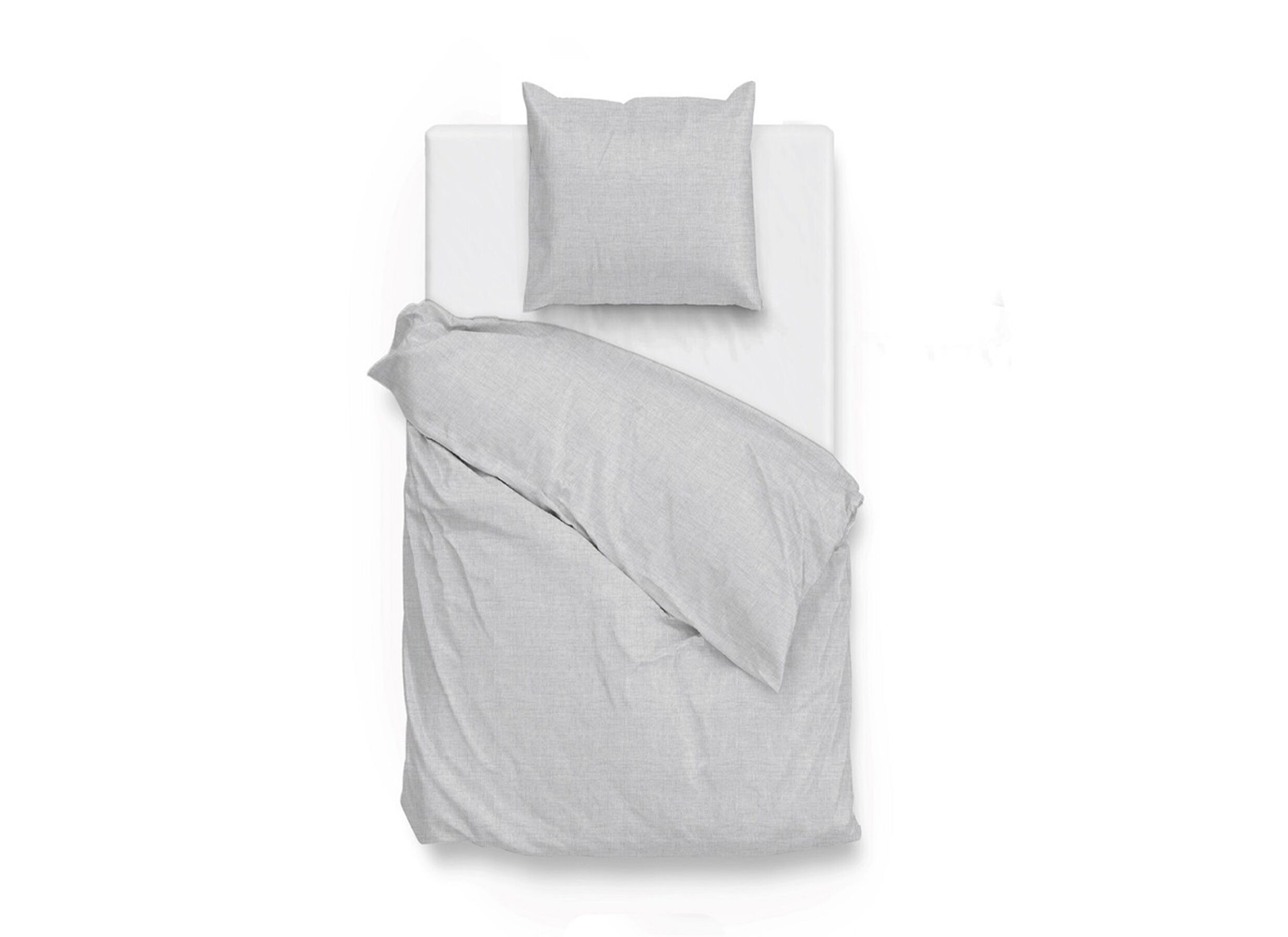 Dekbedovertrek 140x220cm - katoen - grijs - Housse de couette 140x220cm - coton - gris