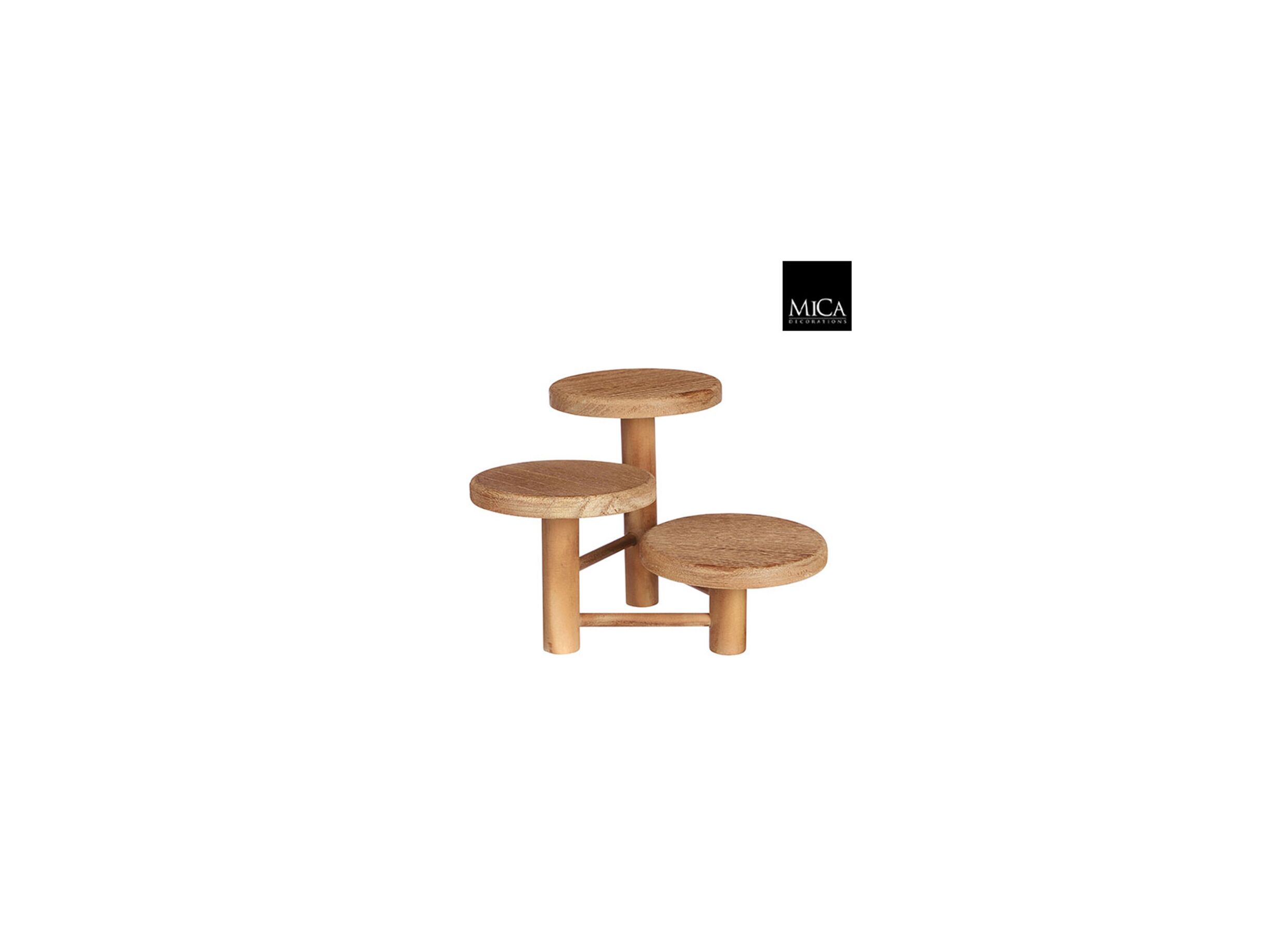 Plus Important - Support des plantes Ø29xH20,5cm - bois - brun