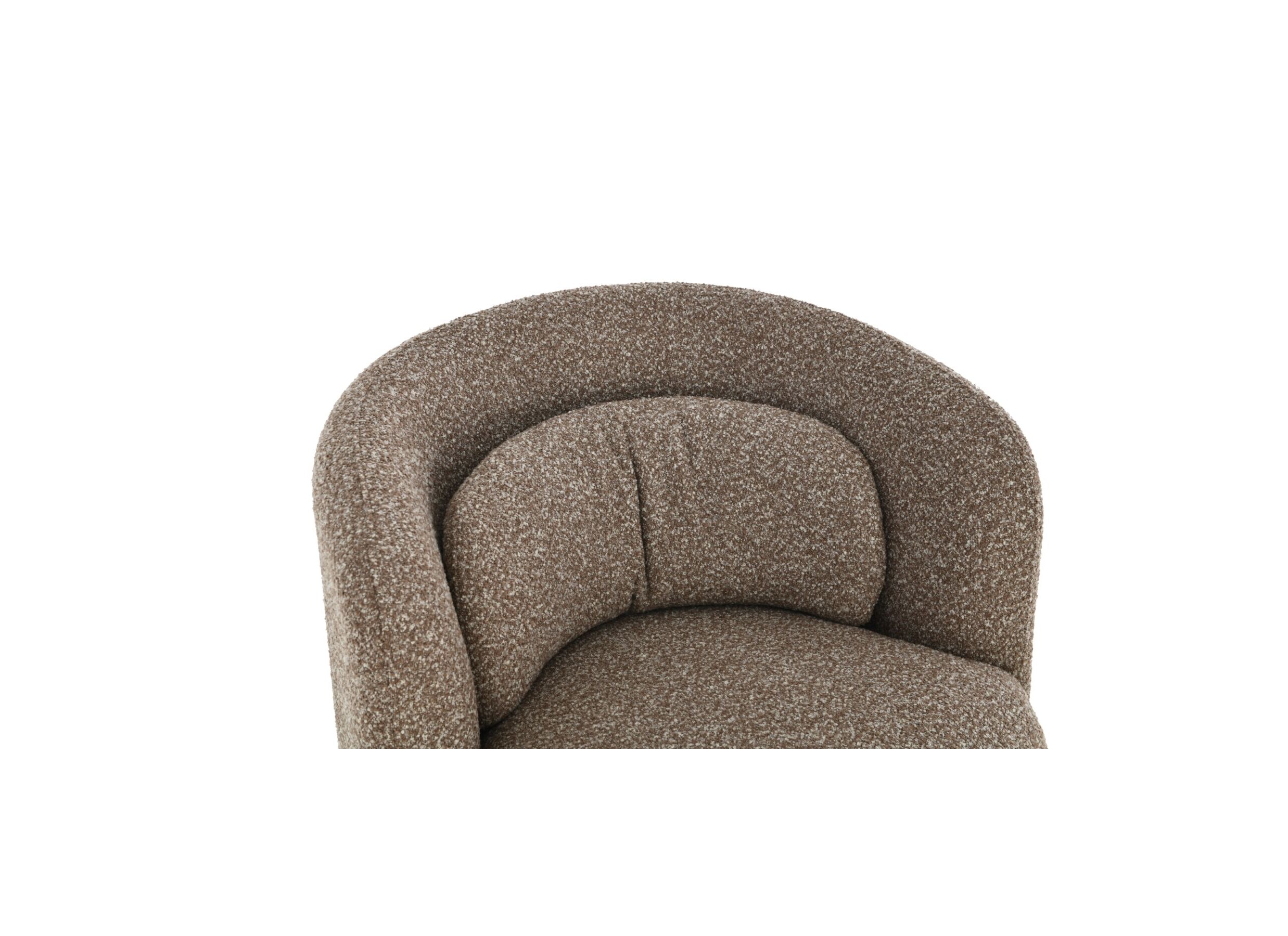 Detailfoto - Draaifauteuil Grace 75x83x84,5cm - polyestervezel - bruin