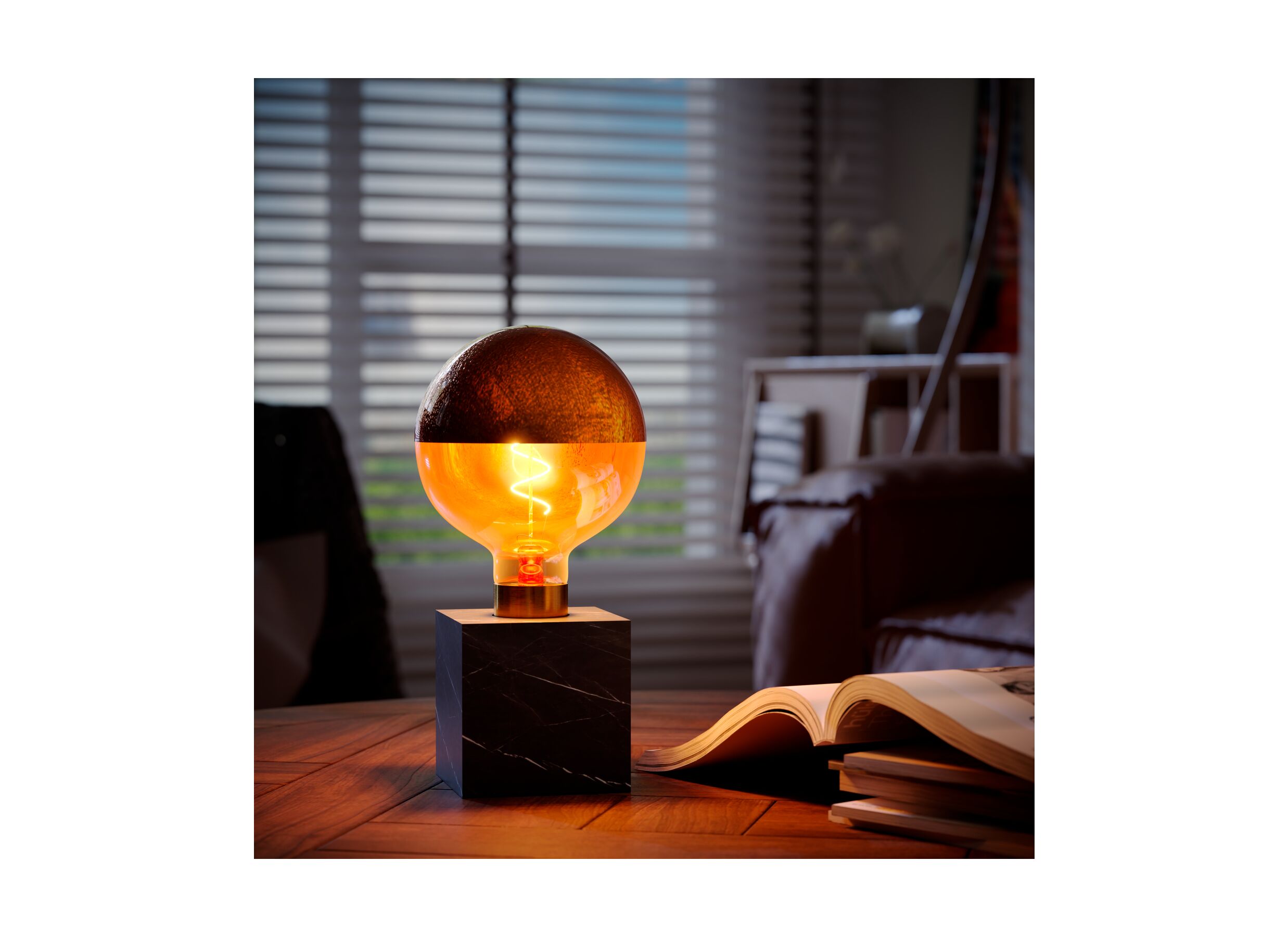 Foto ambiance - Lampe de table Marble E27 H9cm