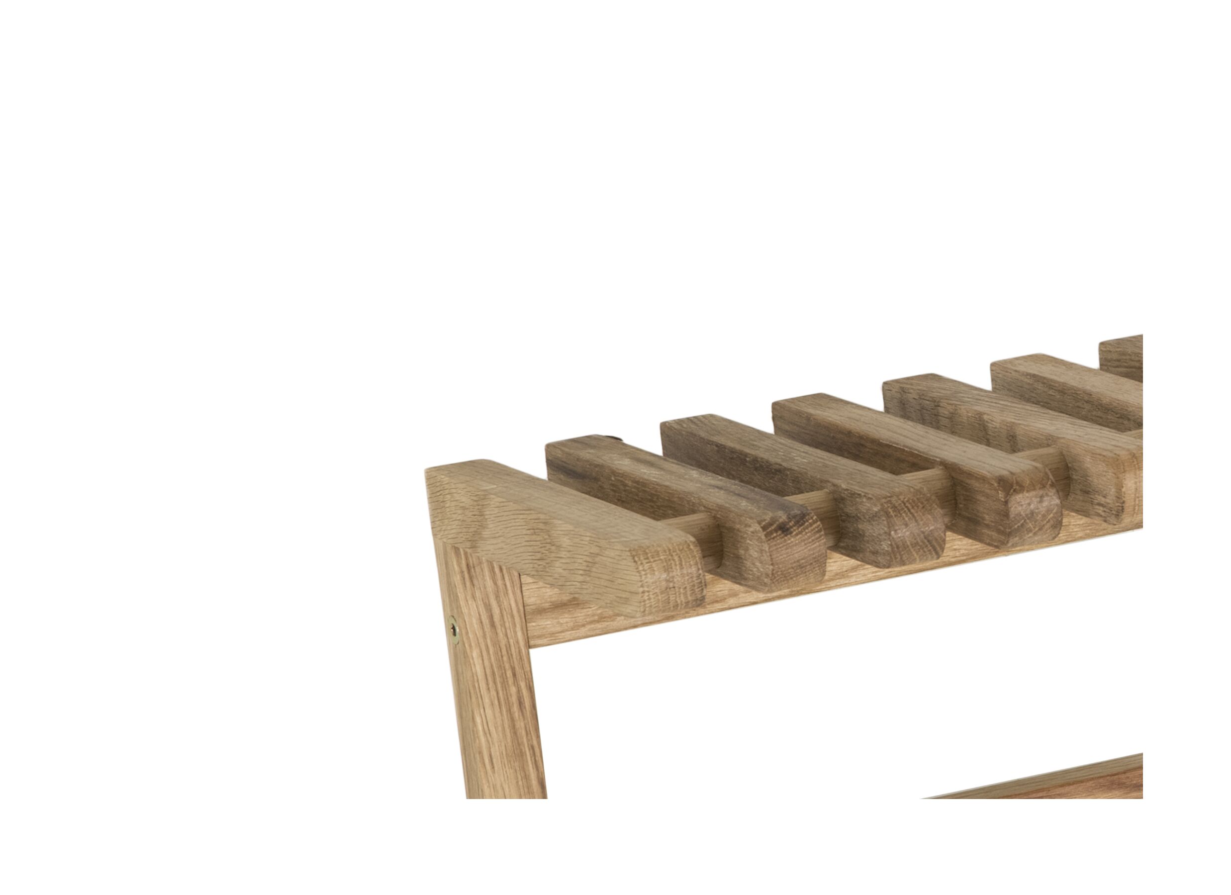 Detailfoto - Kapstok Samia 80cm - massief eik - naturel