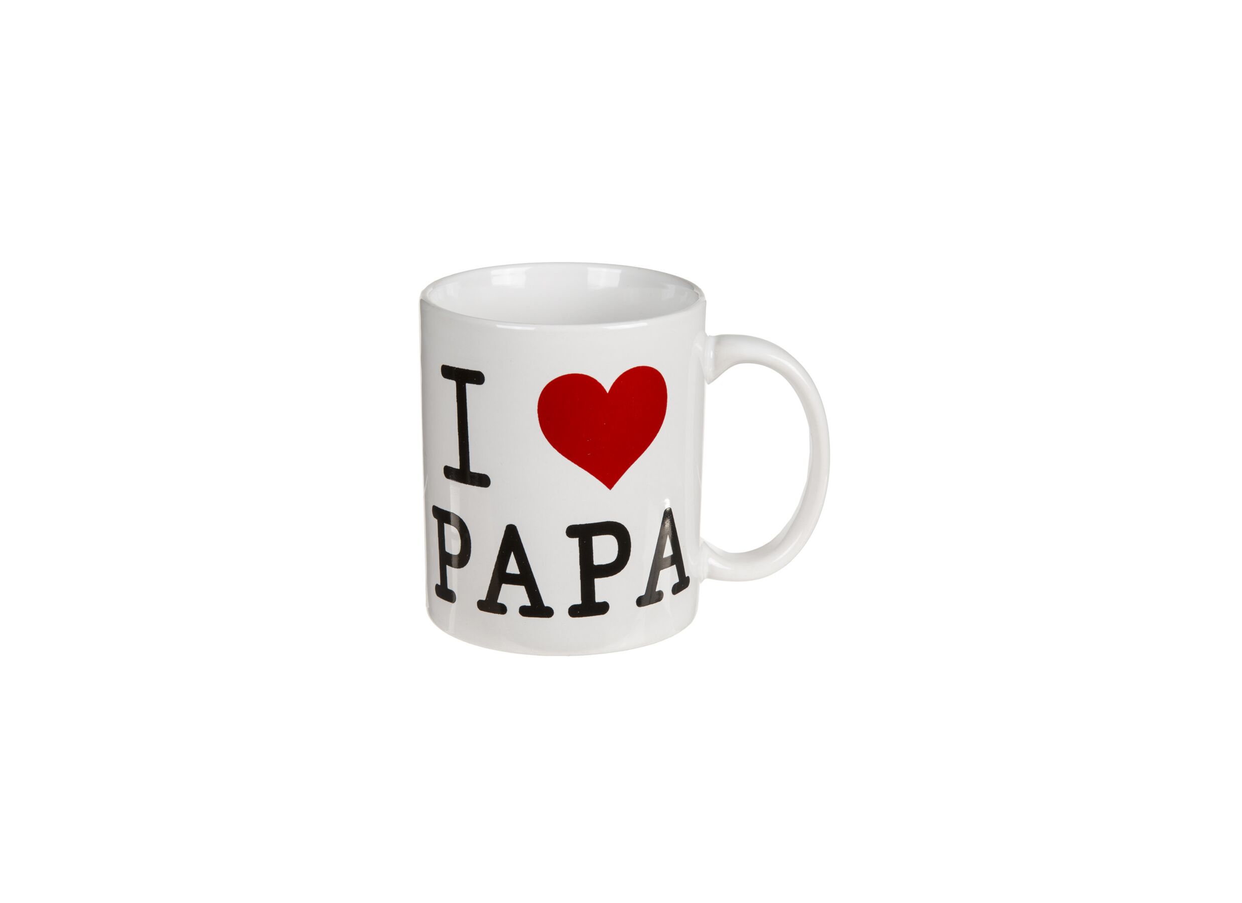 Mok I Love Papa 10x8cm - keramiek - wit - Mok I Love Papa 10x8cm - keramiek - wit