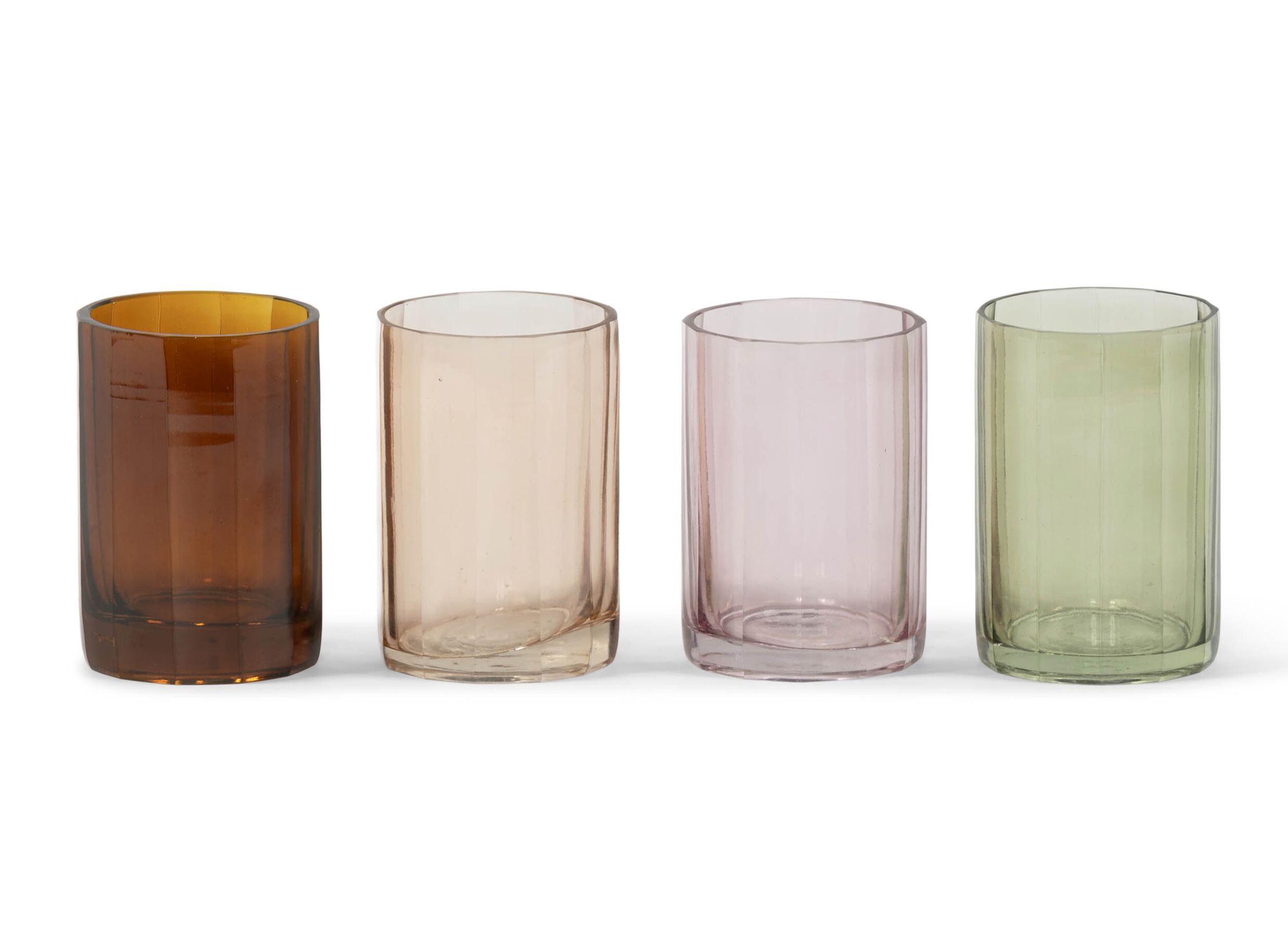 Setfoto - Theelichthouder Ø7x10cm - glas - zalmroze