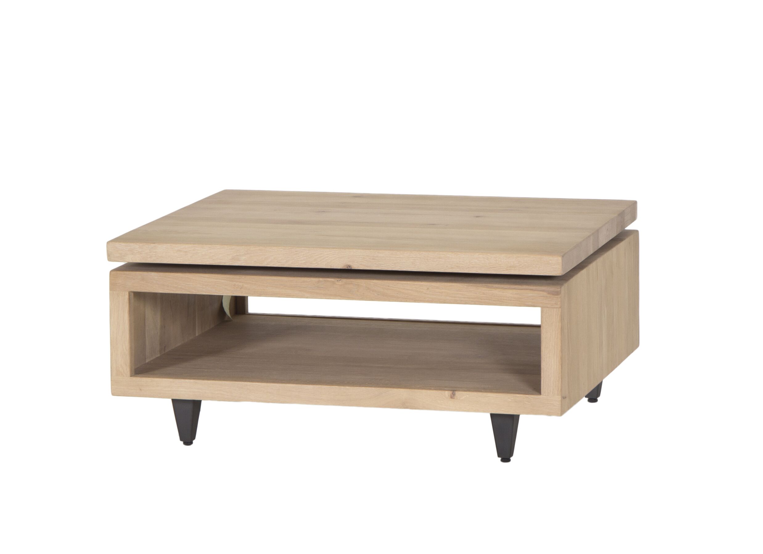 Table basse Palacio 90x65x40cm - chêne massif - naturel