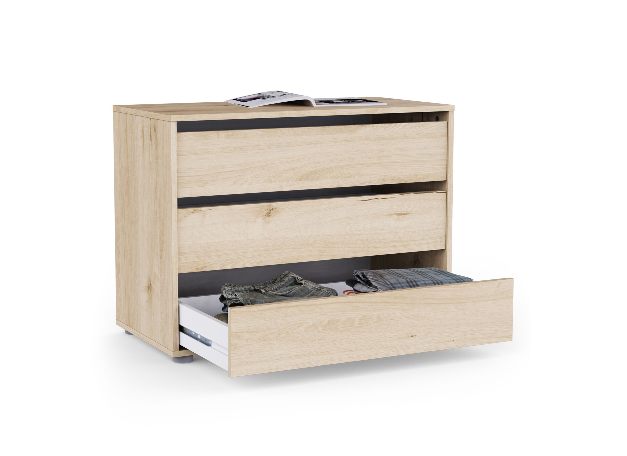 Sfeerfoto - Ladekast Blokty 80x40x58cm - decor - royal eik