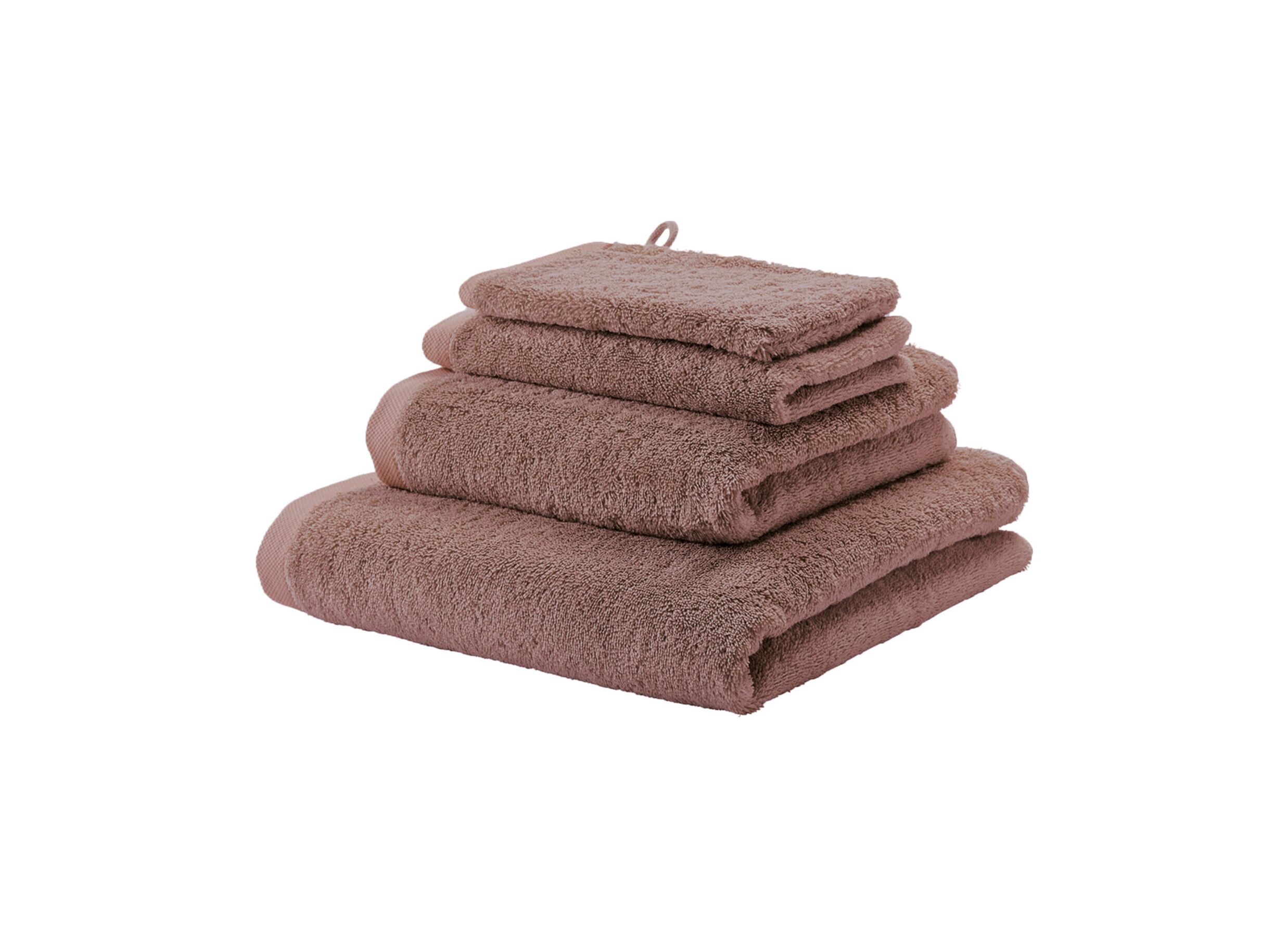 Photo ensemble - Drap de bain Londen 100x150cm - coton - terra