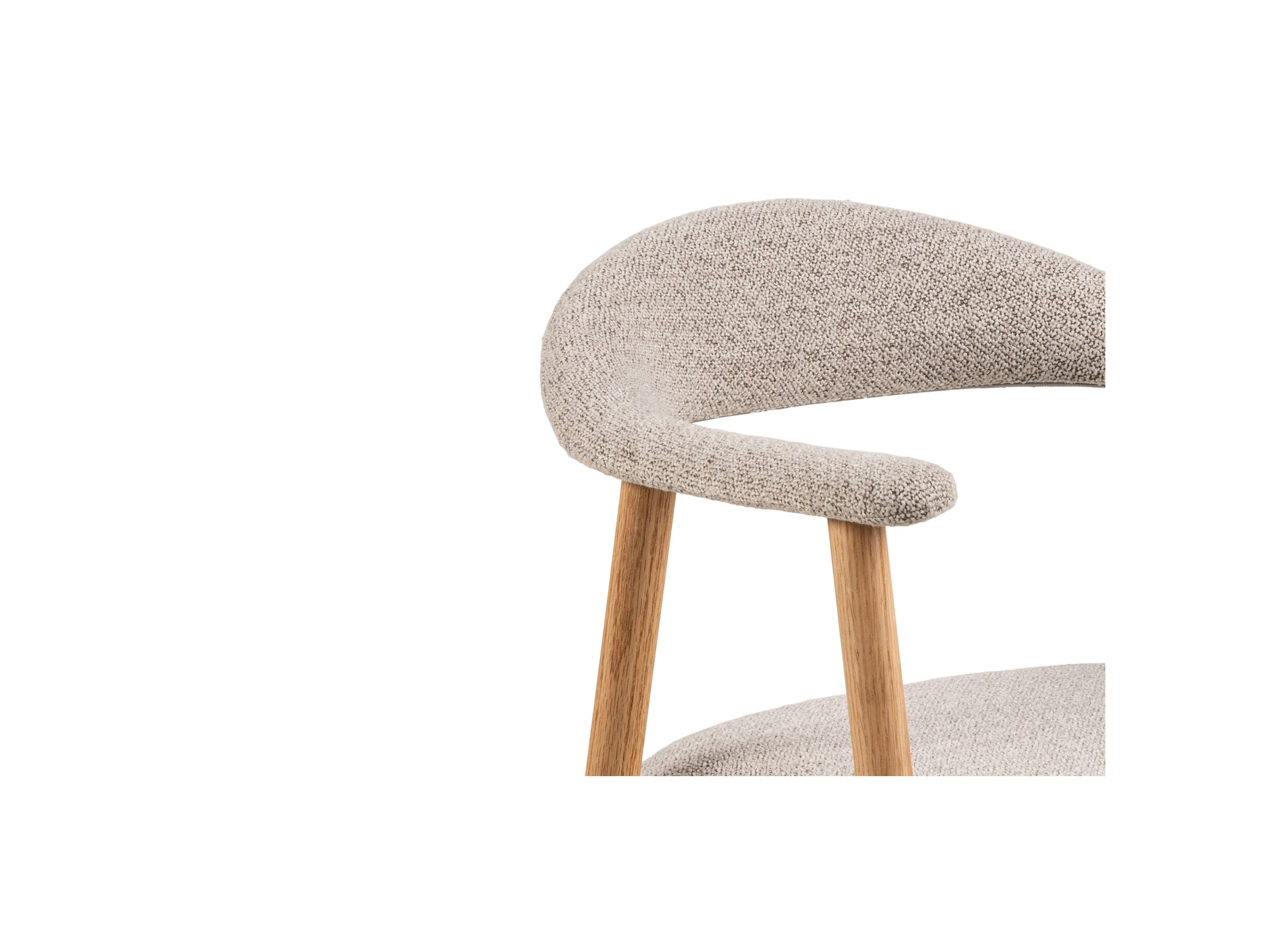 Chaise 56x54x75,5cm - bouclé - beige