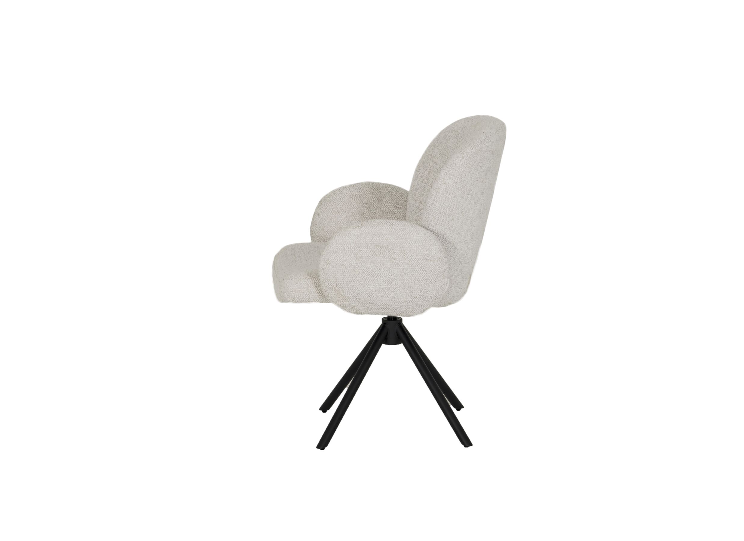 Overzichtsfoto - Draaistoel Josea polyestervezel - beige