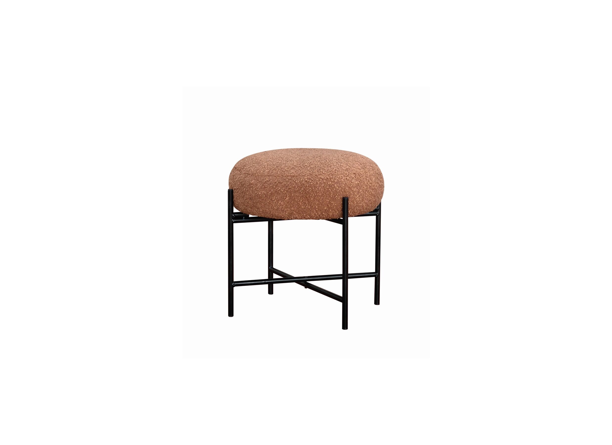Plus Important - Repose-pieds Anaïs Ø40cm - fibre polyester/métal - rouge