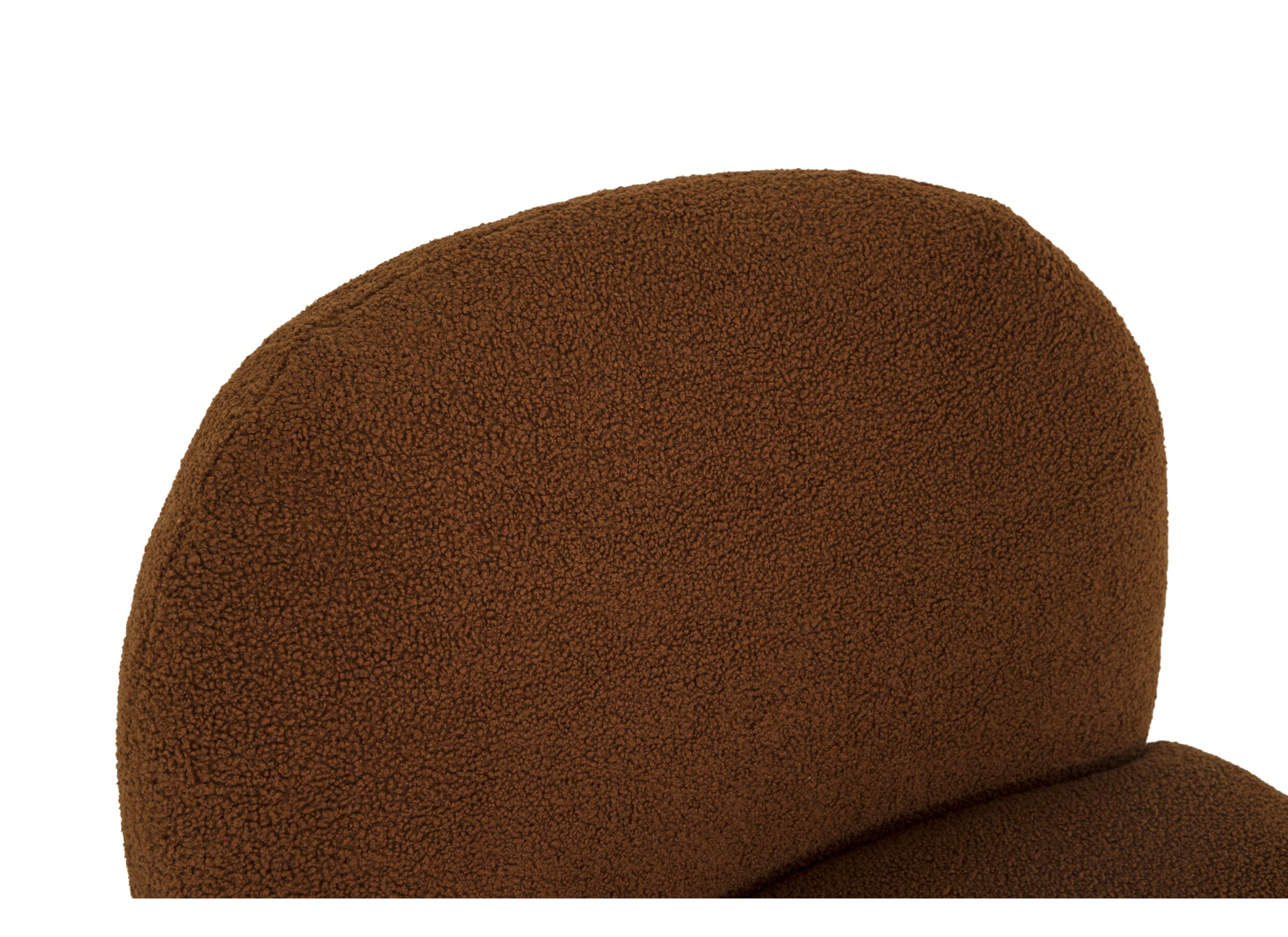 Detail - Fauteuil pivotant Criollo 91x95x71cm - bouclé - brun rouille