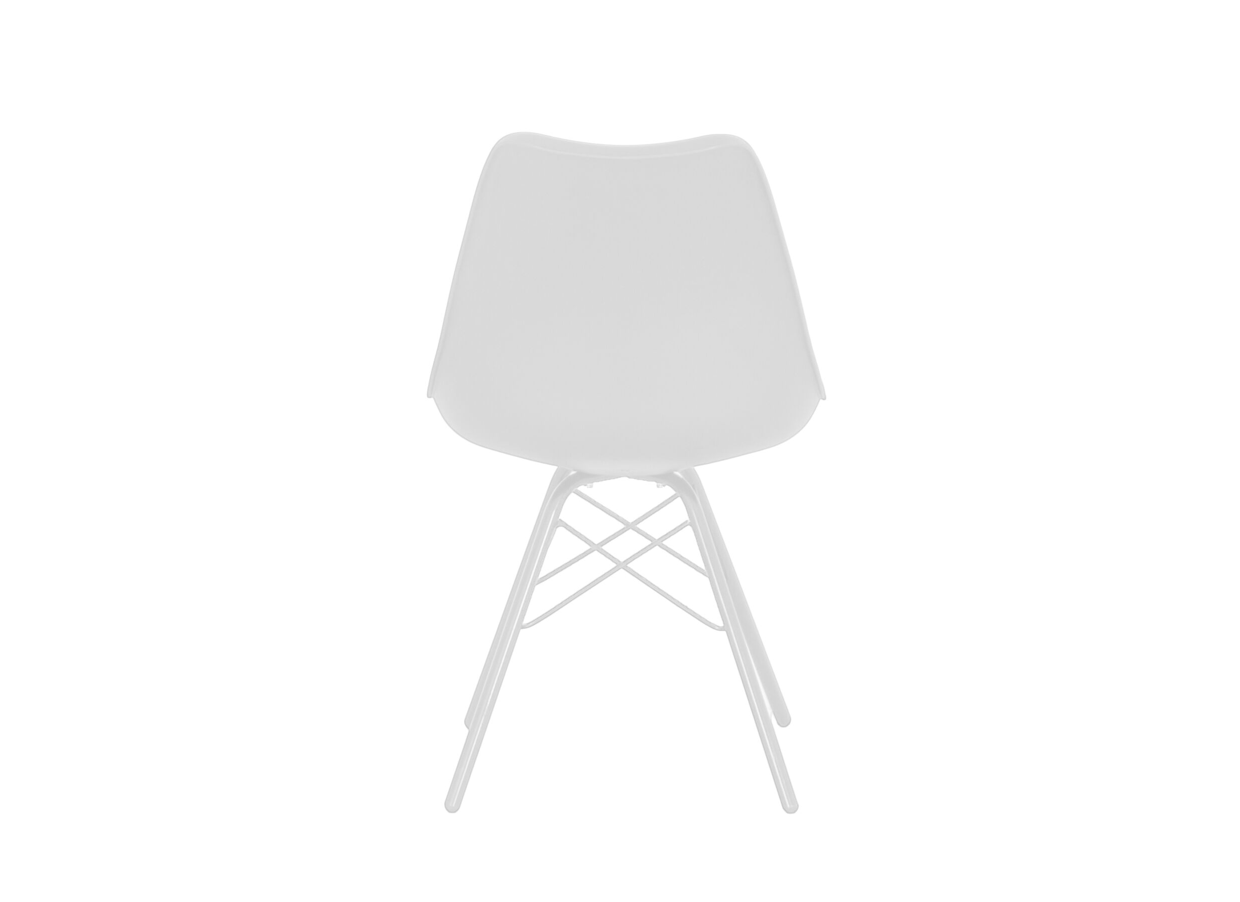 Kuipstoel Gigi 49x55x82cm - lederlook - wit