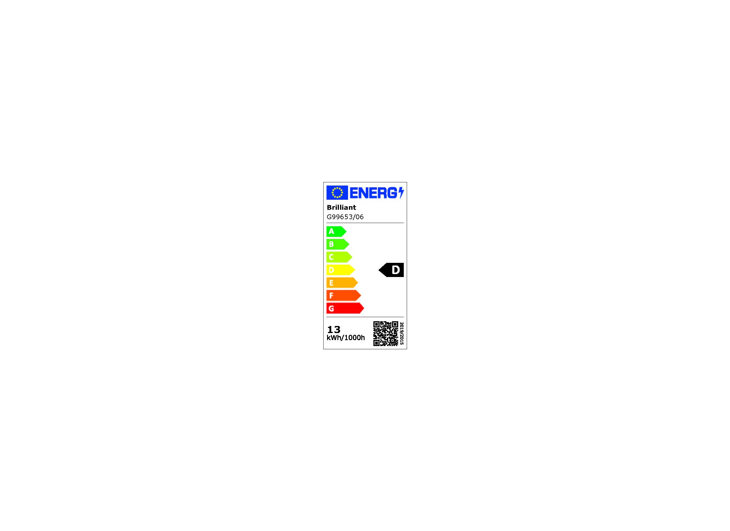 Label énergétique - Plafonnier Brennan Ø29,4cm