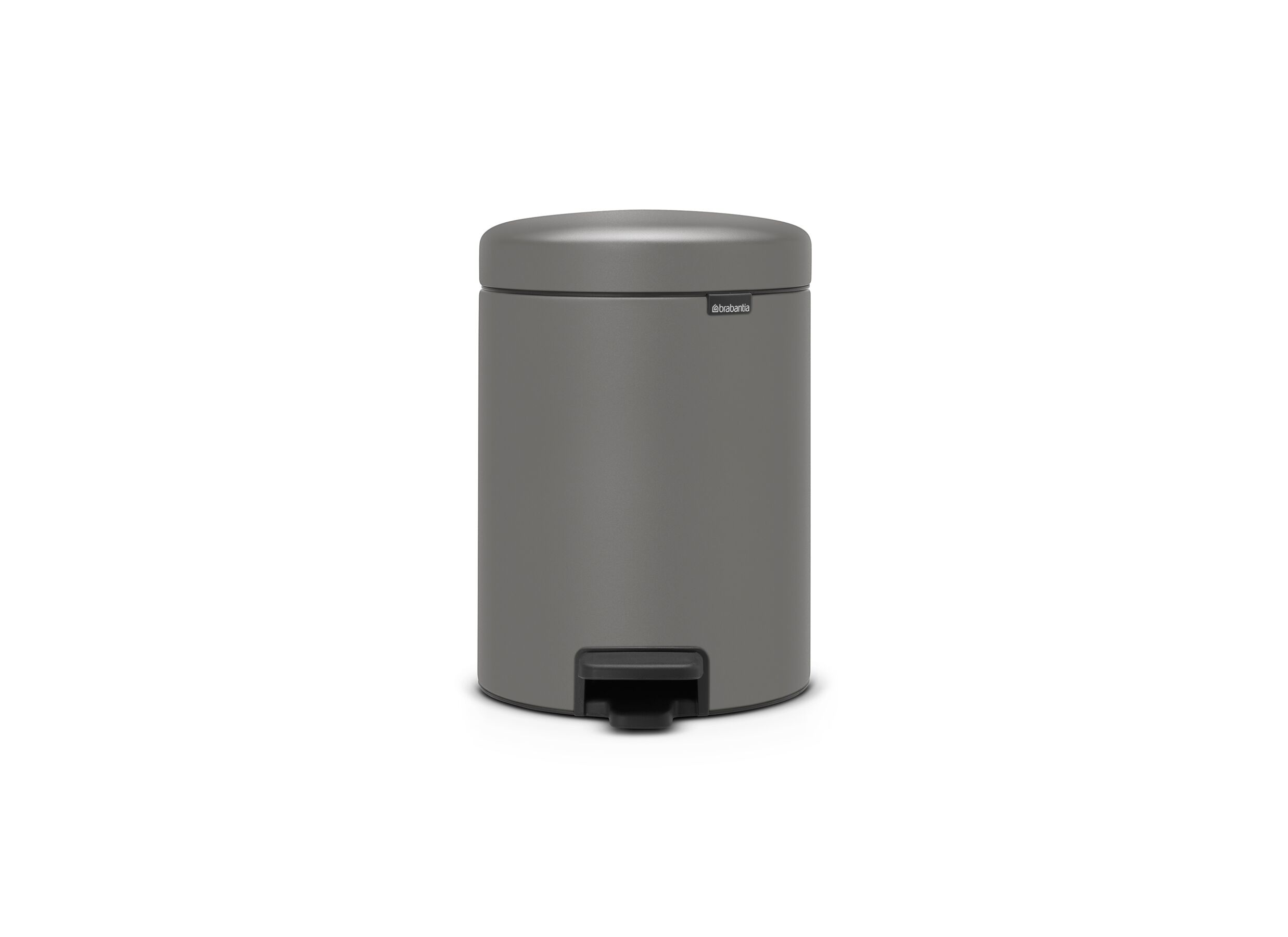 Poubelle à pédale NewIcon Brabantia 5L concrete grey - Poubelle à pédale NewIcon Brabantia 5L concrete grey