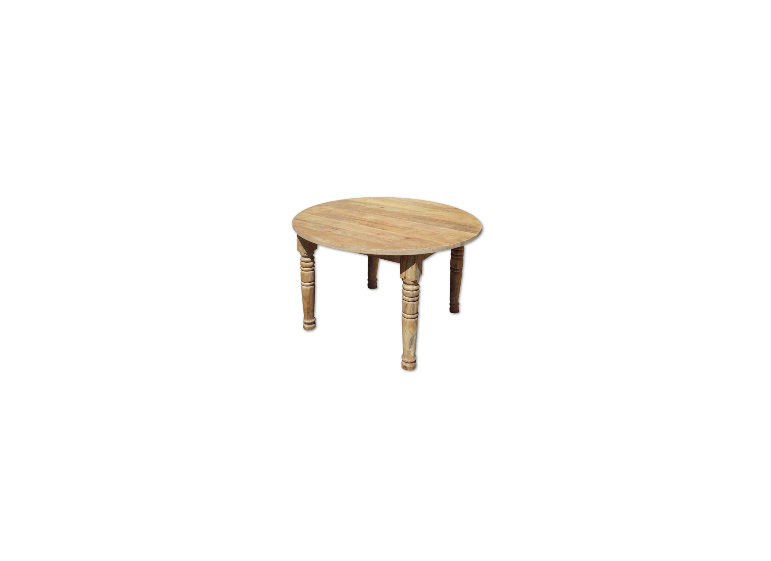 Plus Important - Table Molly Ø115cm - mangue massif - naturel