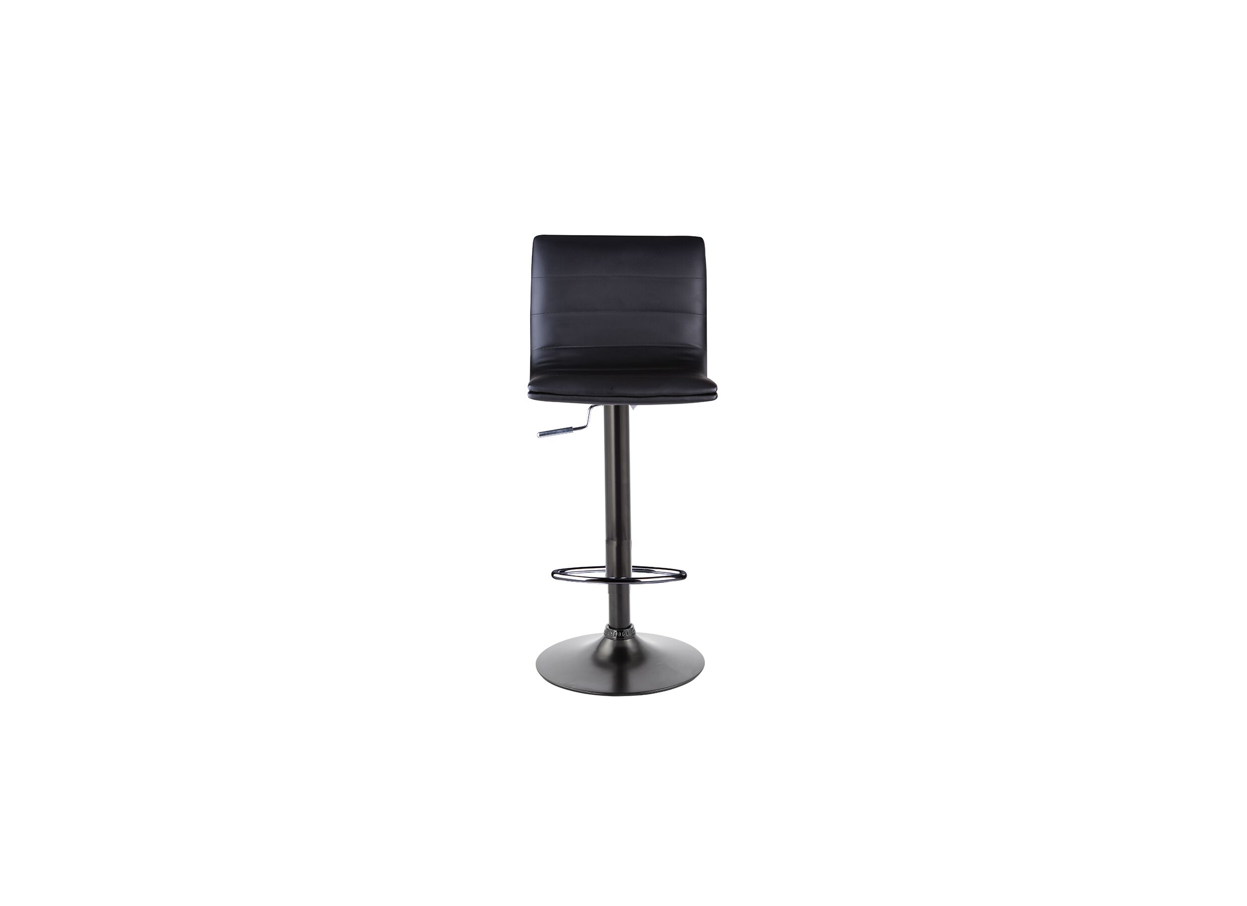 Chaise de bar Midnight HA57-77cm - similicuir - noir