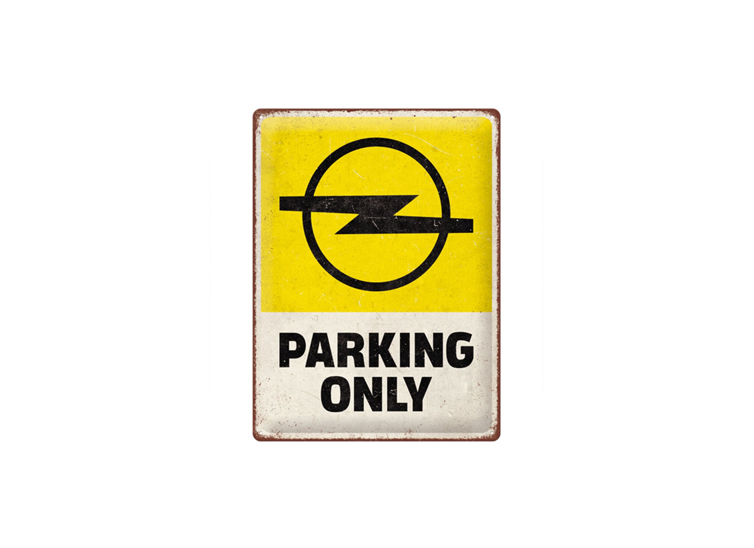 Plaque 30x40cm Opel - Plaque Opel 40x30cm - métal - jaune