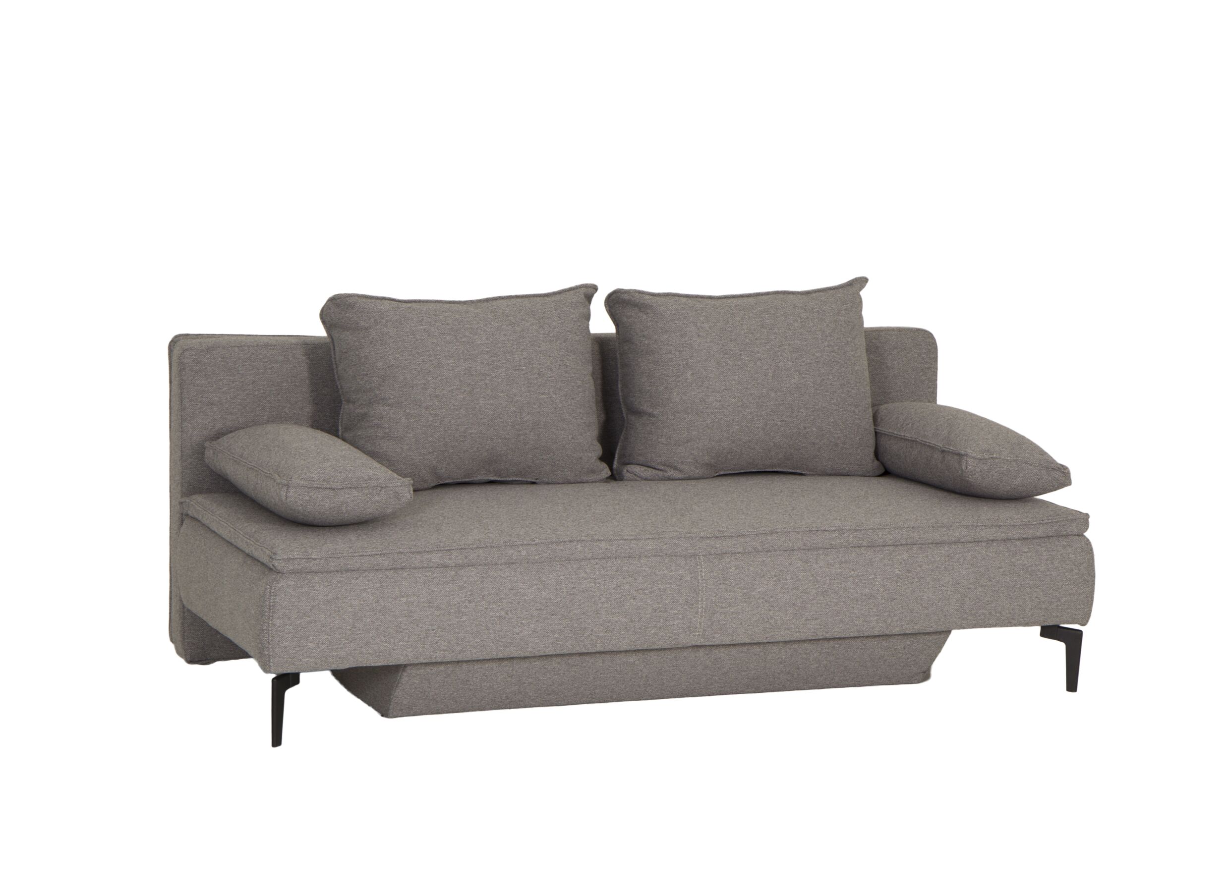 Canapé-lit Jonas 2 personnes tissu gris - Canapé-lit Jonas 2 personnes - 200x100cm - tissu - gris