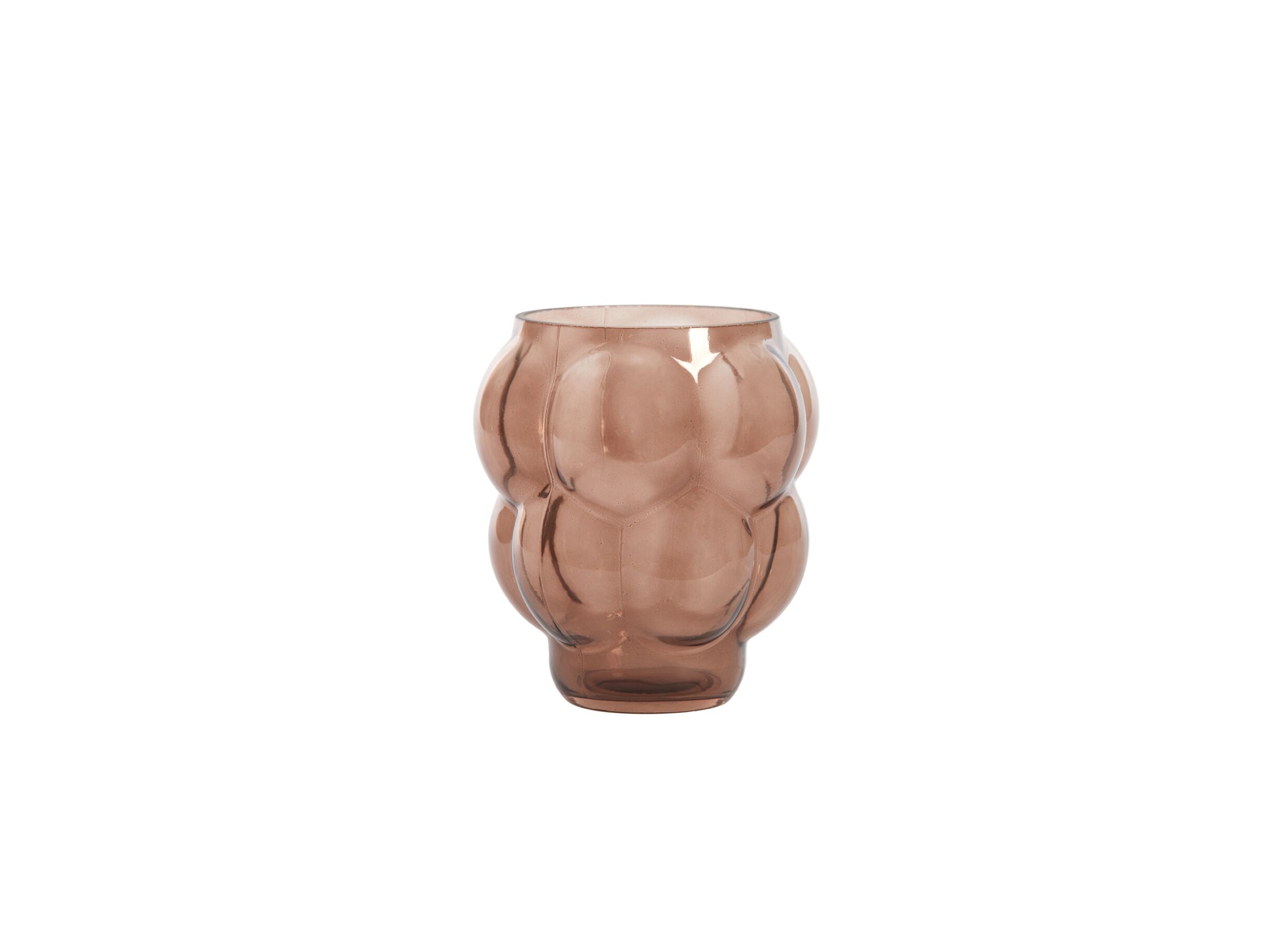 Plus Important - Vase Uil H19cm - verre - brun foncé