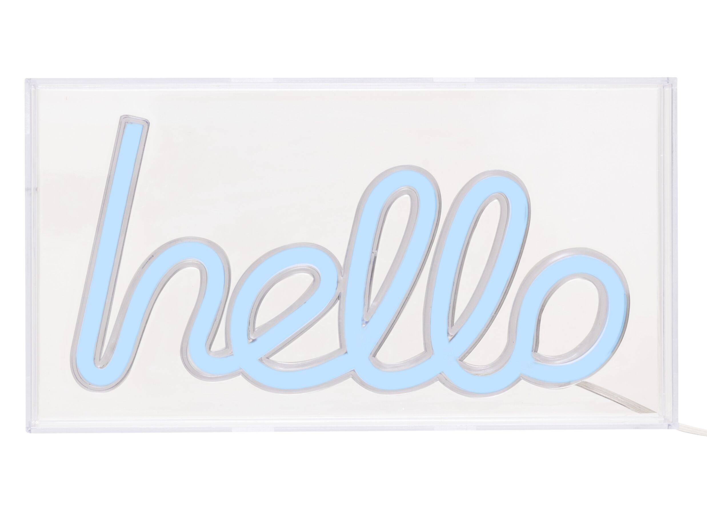 Overzichtsfoto - Ledlamp Neon Hello 23x15,5cm - kunststof - blauw