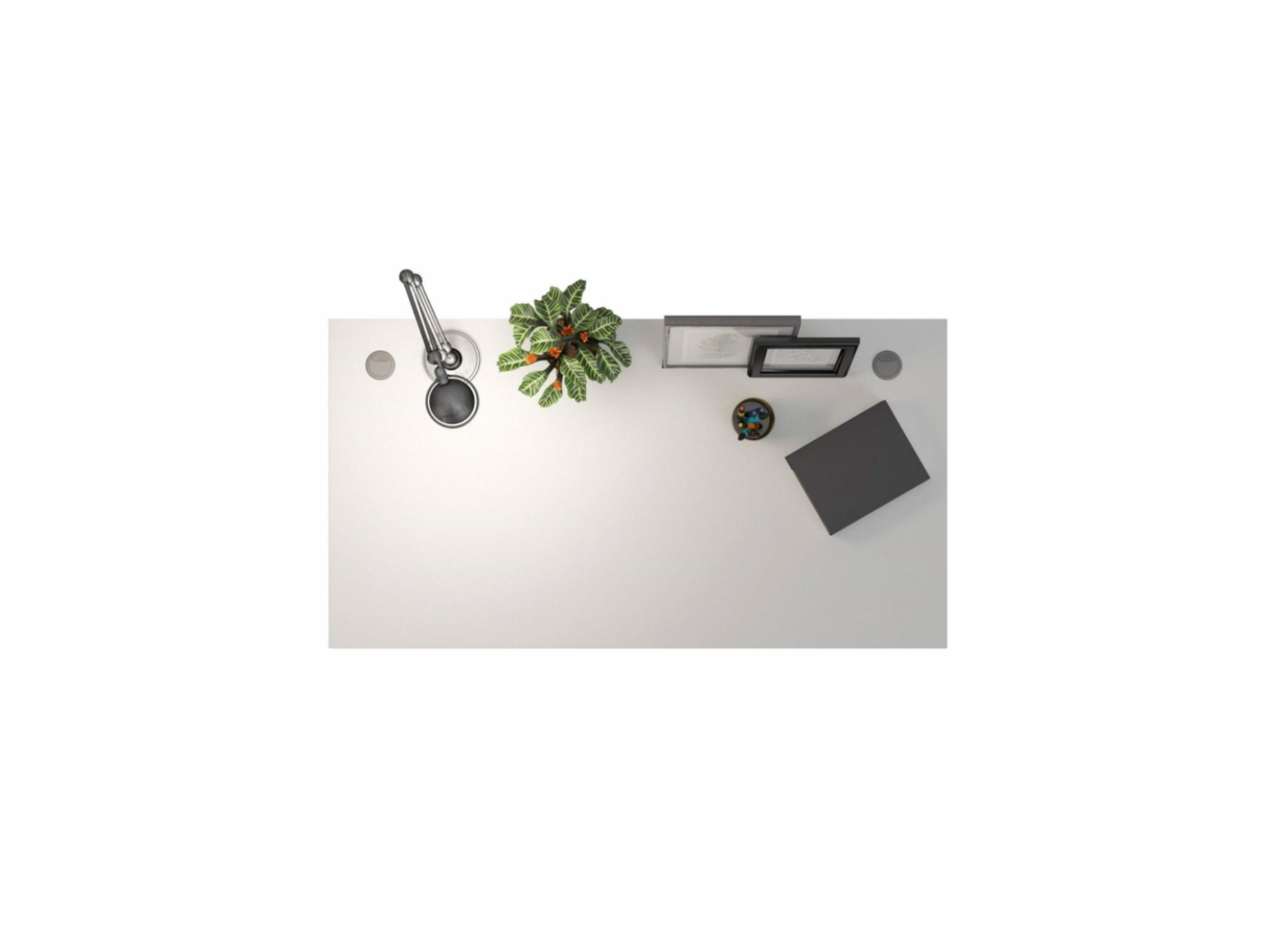 Bureau Prima 150x80x75cm - melamine - wit