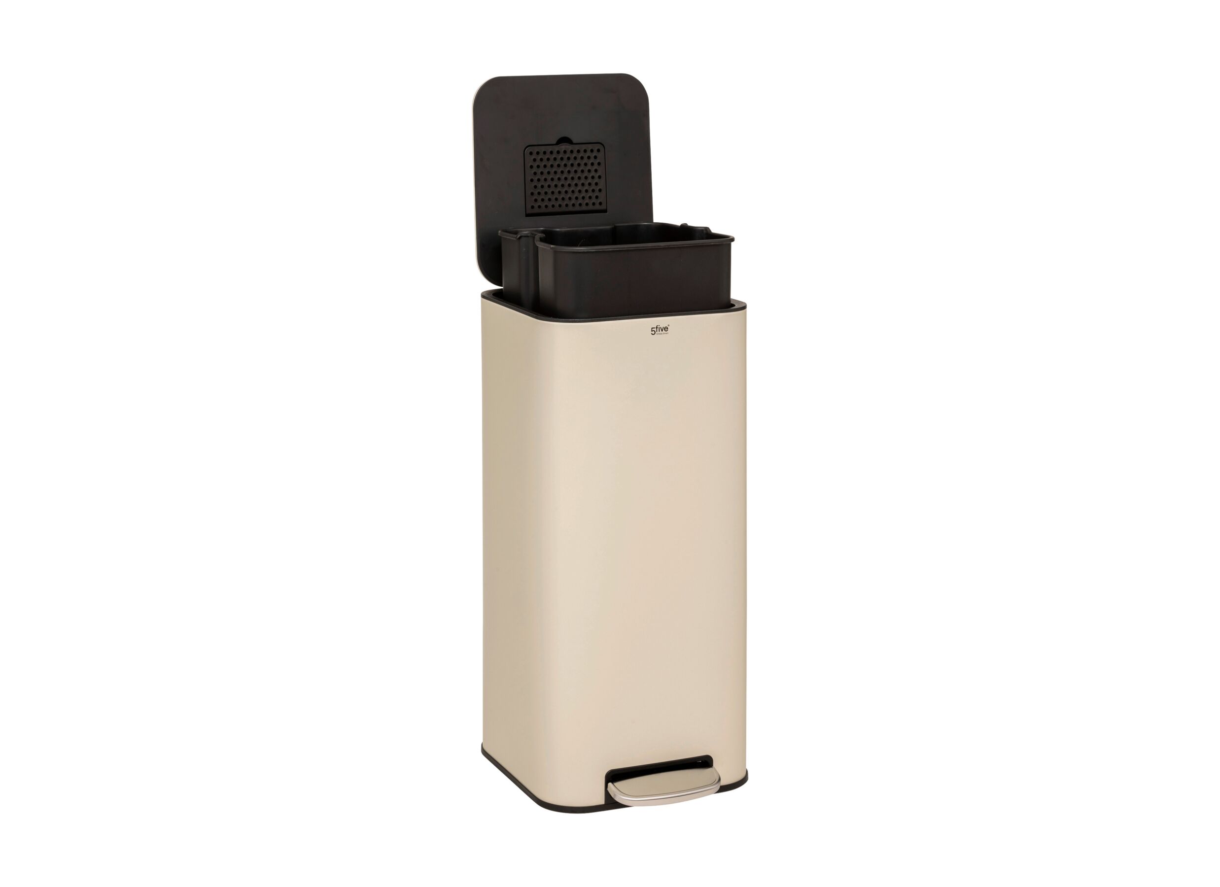 Overzichtsfoto - Pedaalemmer Delta 30L - staal - beige