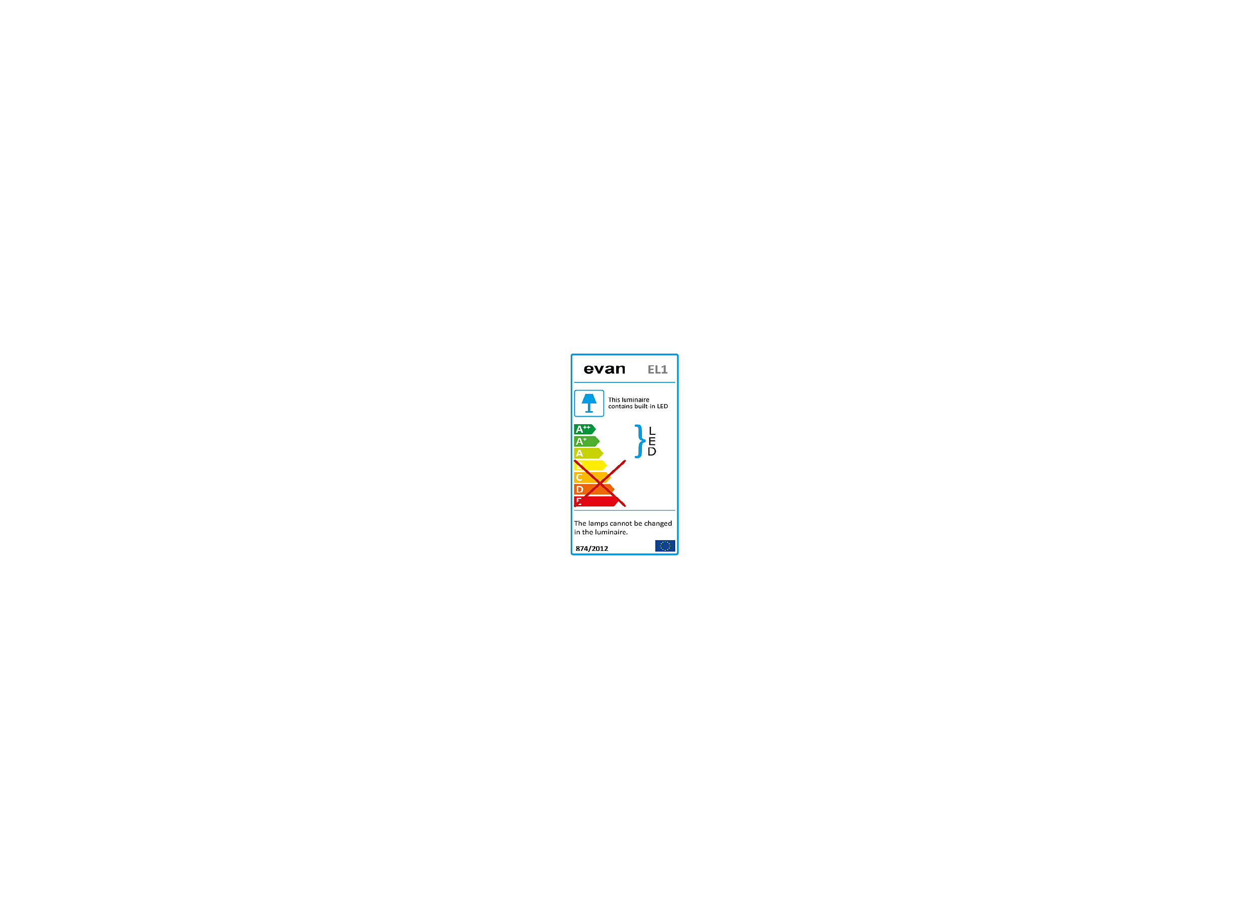 Label énergétique - Meuble TV Etna 182cm