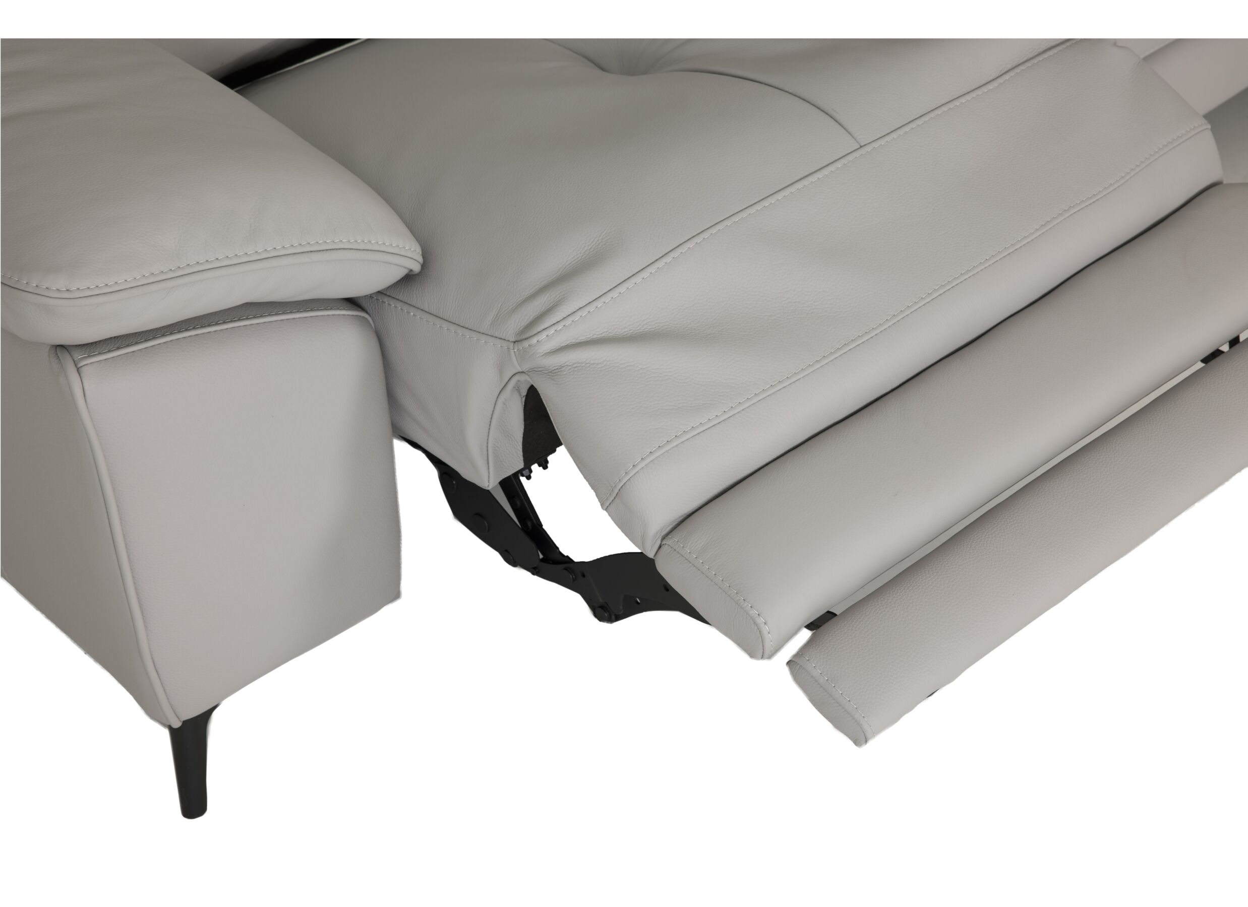 Hoeksalon Sun 298x238cm - leder - grijs met relax