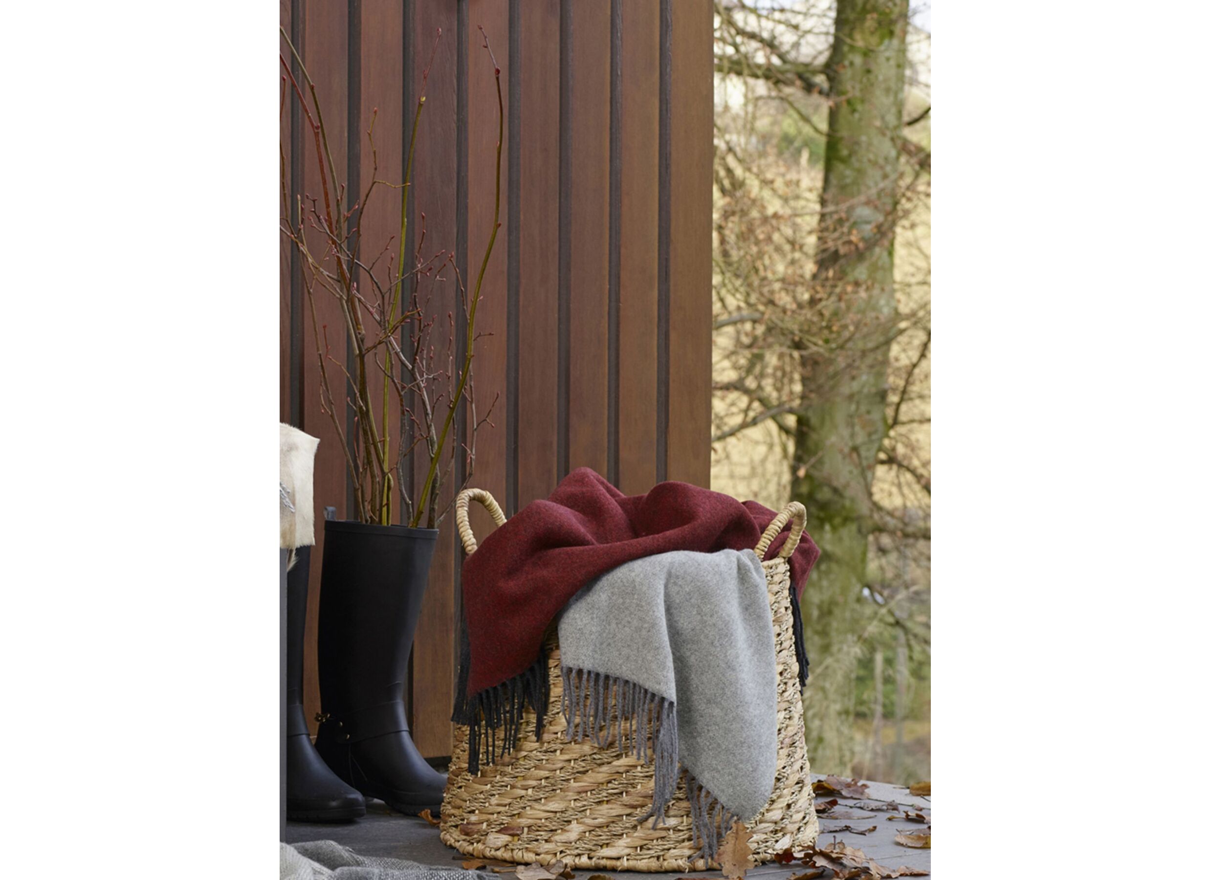 Foto ambiance - Plaid 150x200cm cashmere gris argent