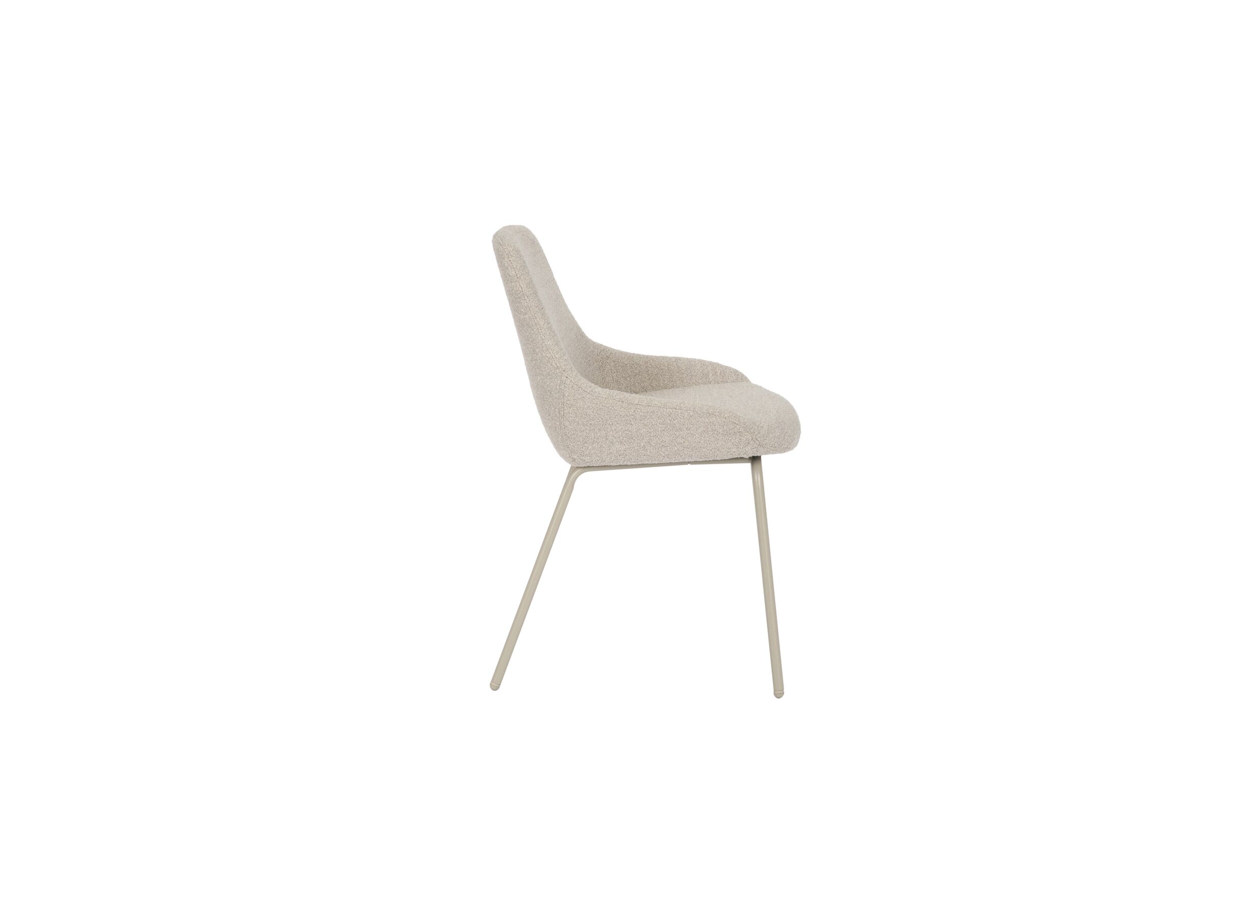 Stoel Lennon 53x57x87cm - stof - beige