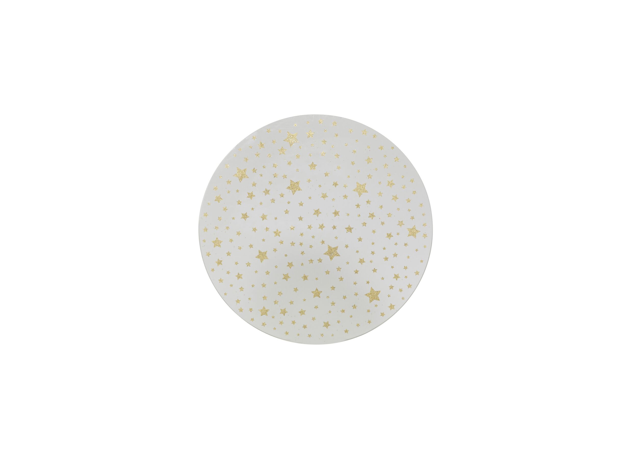 Décoration de Noël Miroir avec Etoiles D'or Ø30cm - Décoration de Noël Miroir avec Etoiles D'or Ø30cm